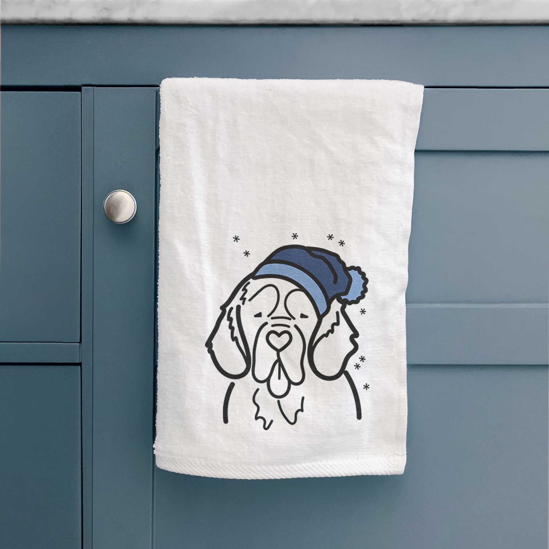Frosty Clumber Spaniel - Hand Towel