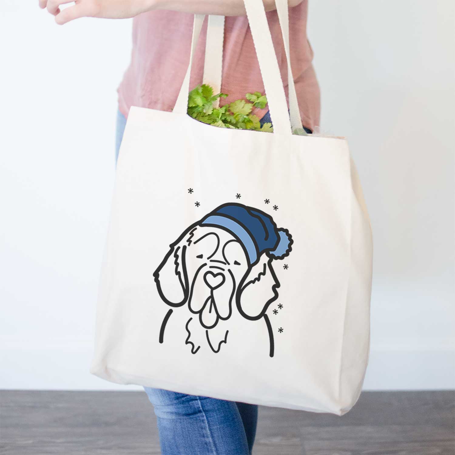 Frosty Clumber Spaniel - Tote Bag