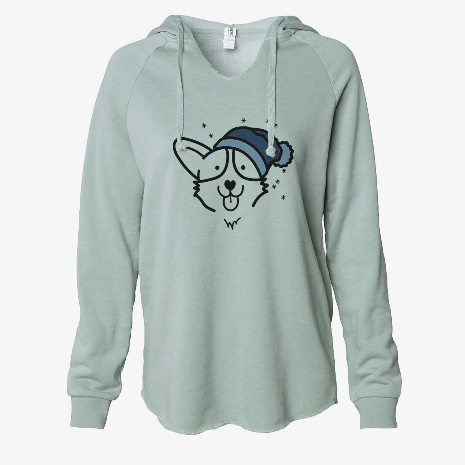 Frosty Corgi - Cali Wave Hooded Sweatshirt
