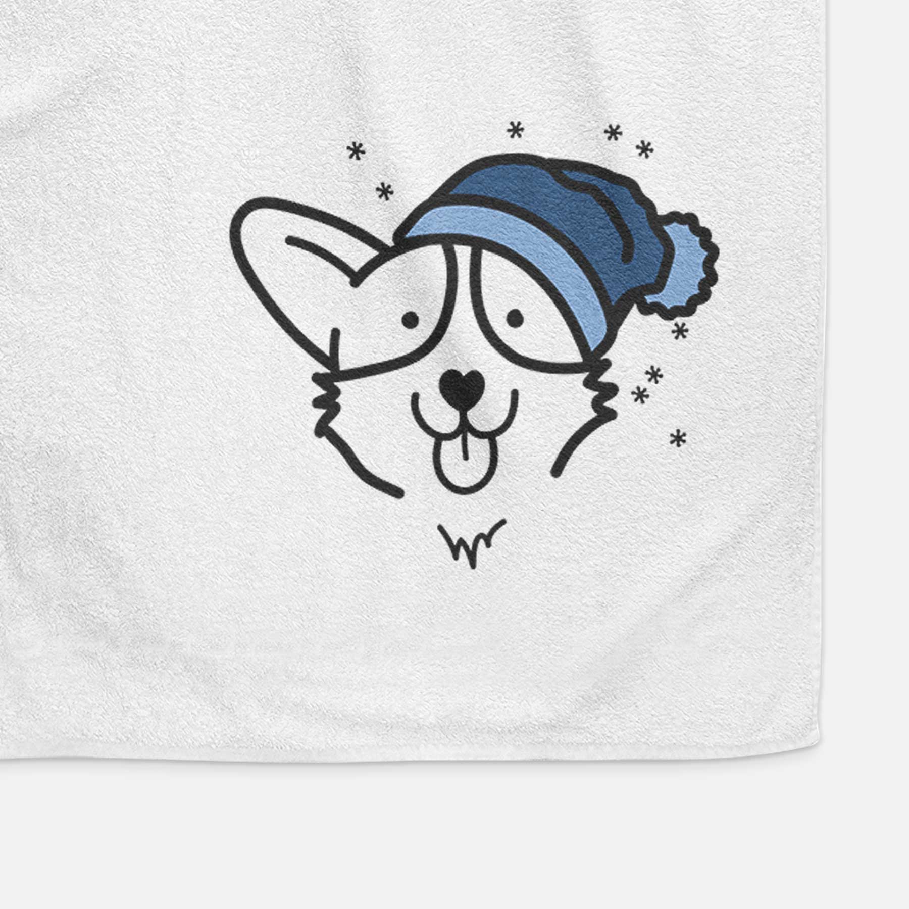 Frosty Corgi - Decorative Hand Towel