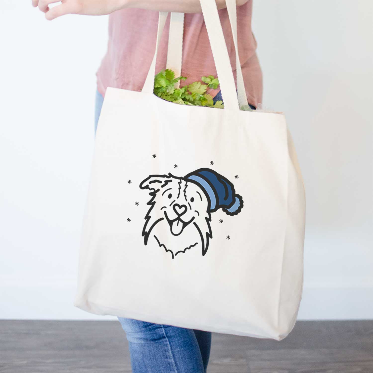 Frosty Border Collie - Cricket - Tote Bag