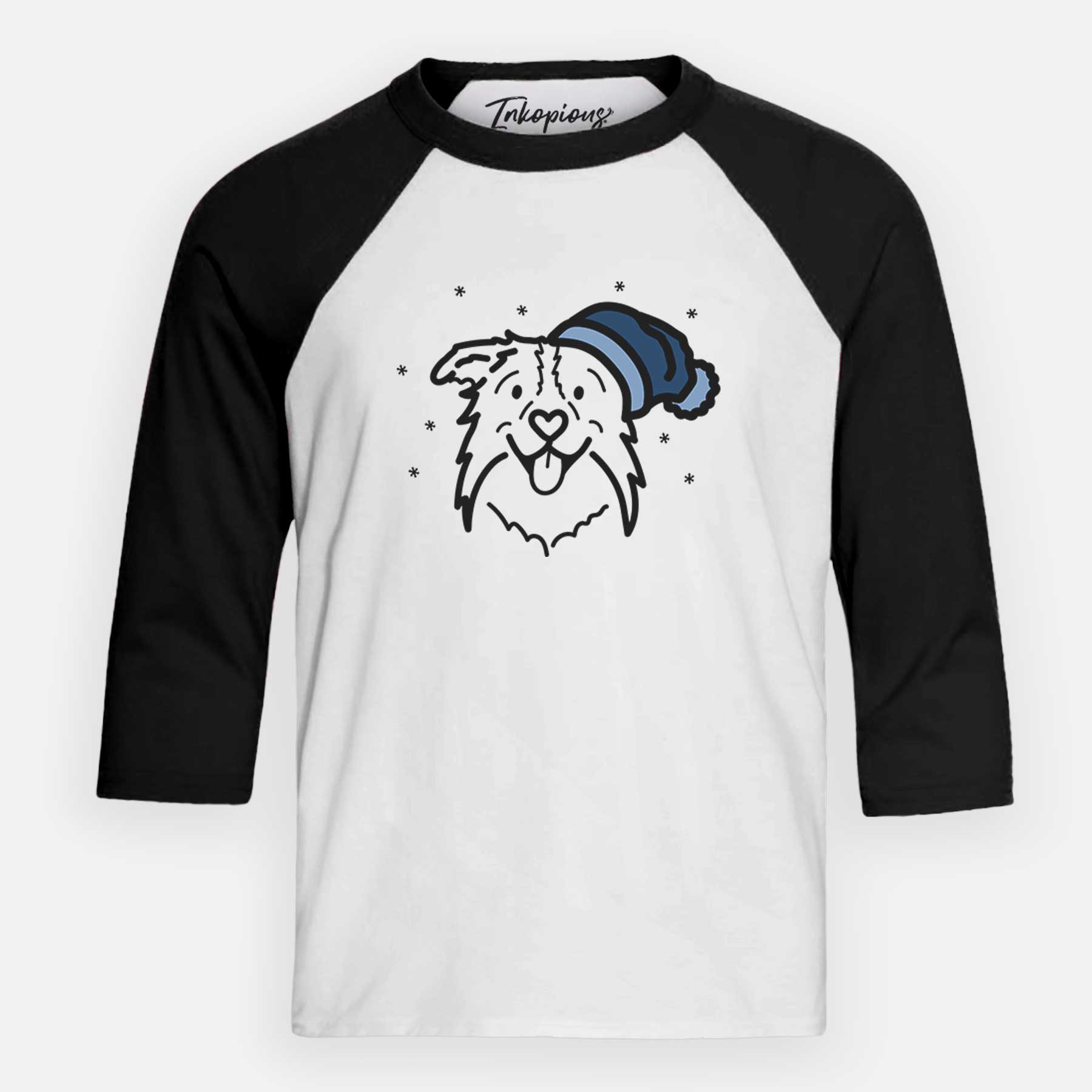 Frosty Border Collie - Cricket - Youth 3/4 Long Sleeve