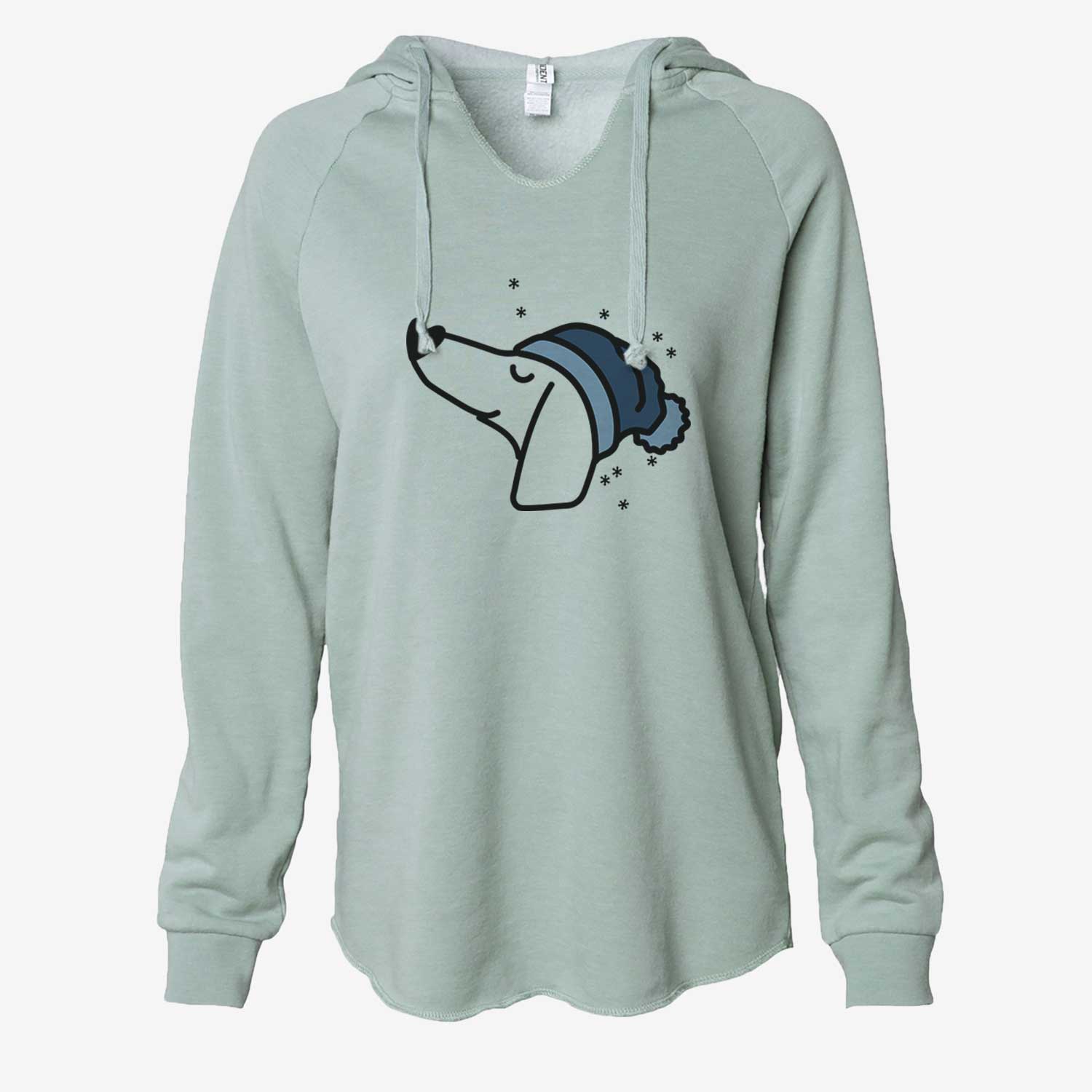 Frosty Dachshund - Cali Wave Hooded Sweatshirt