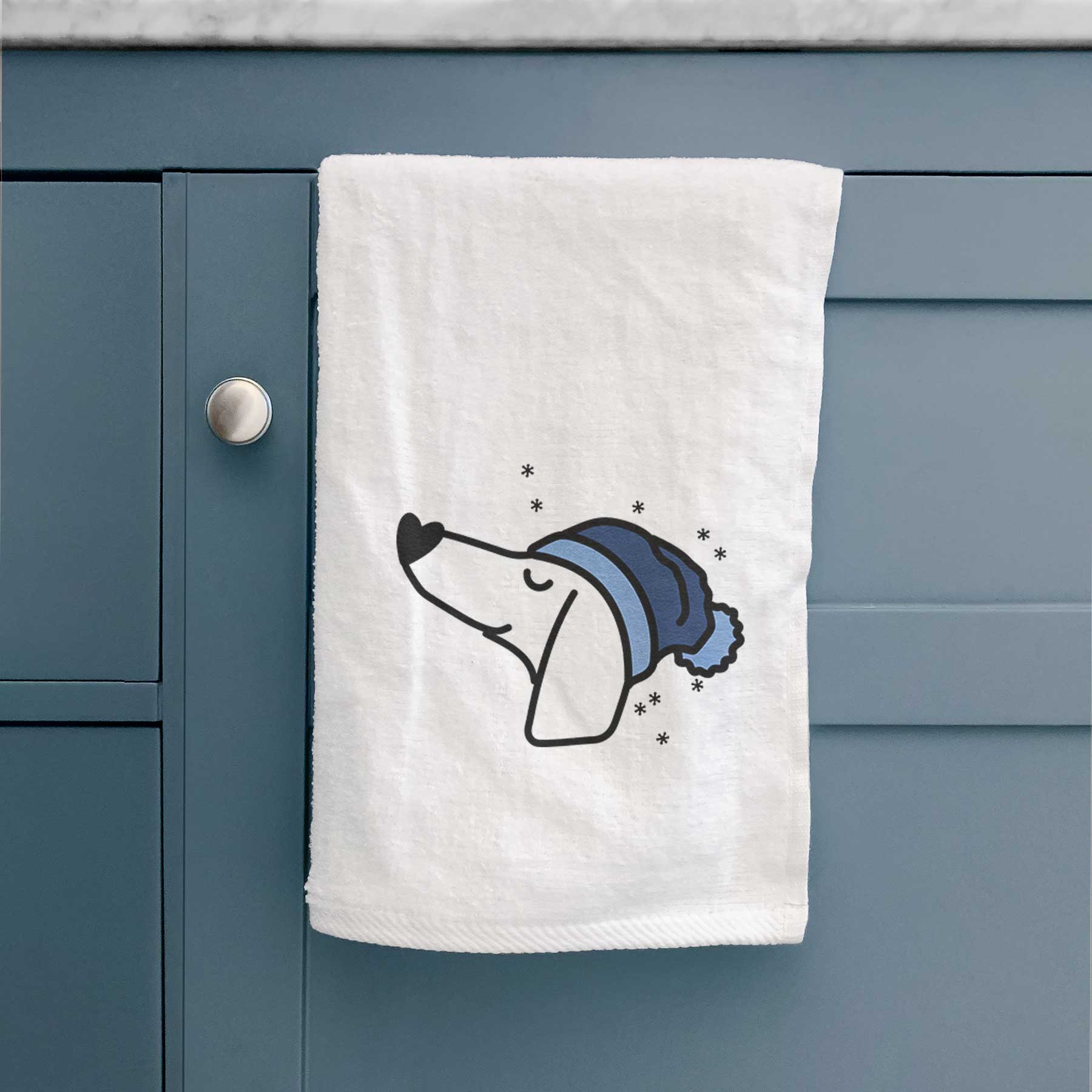 Frosty Dachshund - Decorative Hand Towel