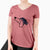 Frosty Dachshund - Women's V-neck Shirt