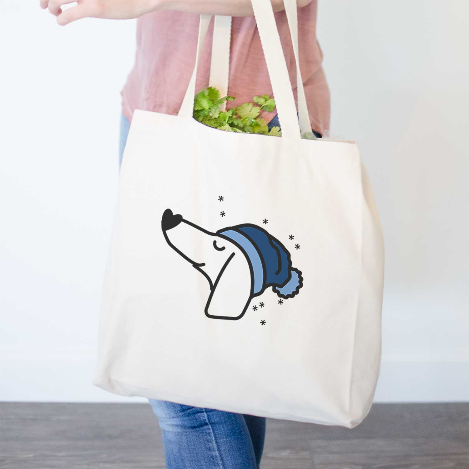 Frosty Dachshund - Tote Bag