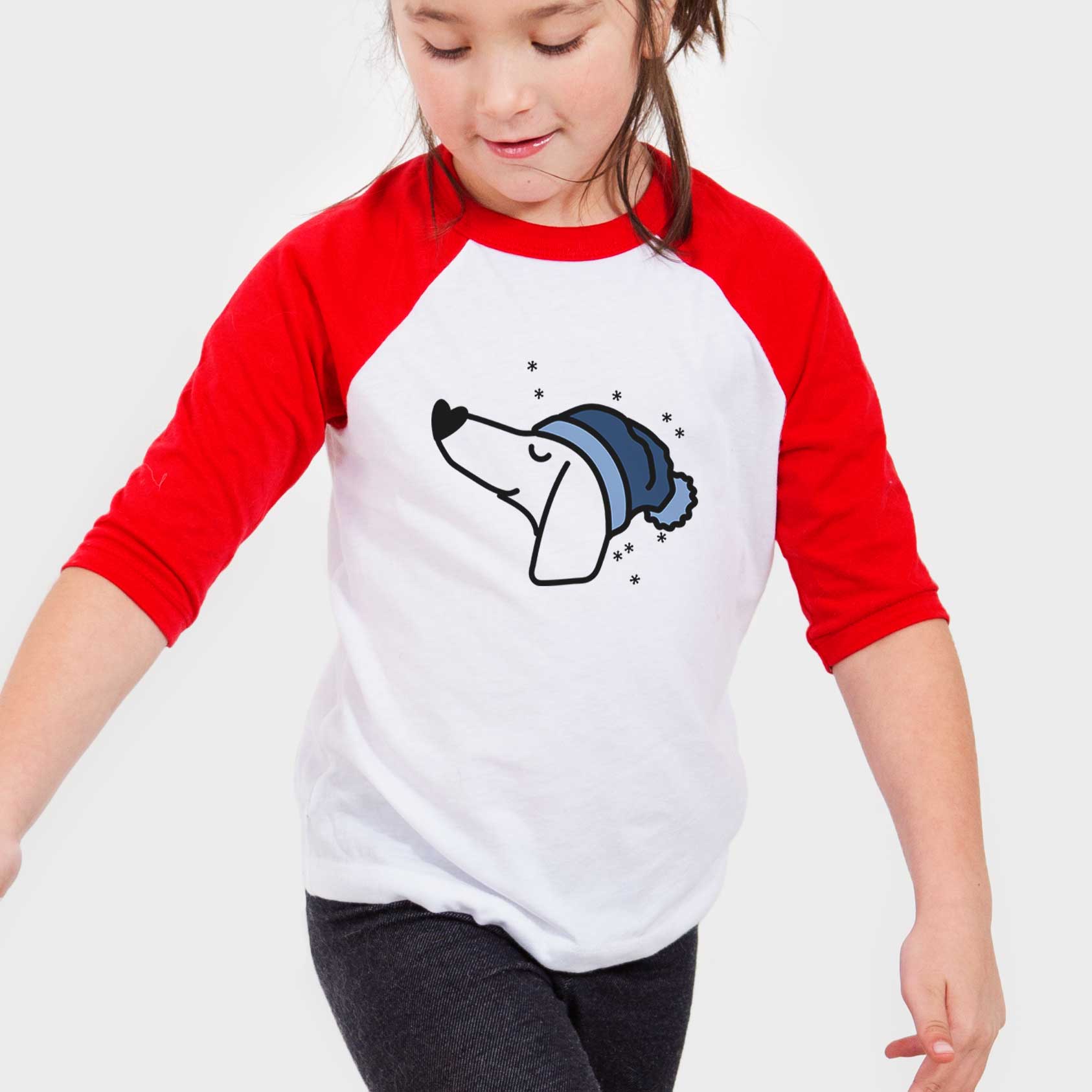 Frosty Dachshund - Youth 3/4 Long Sleeve