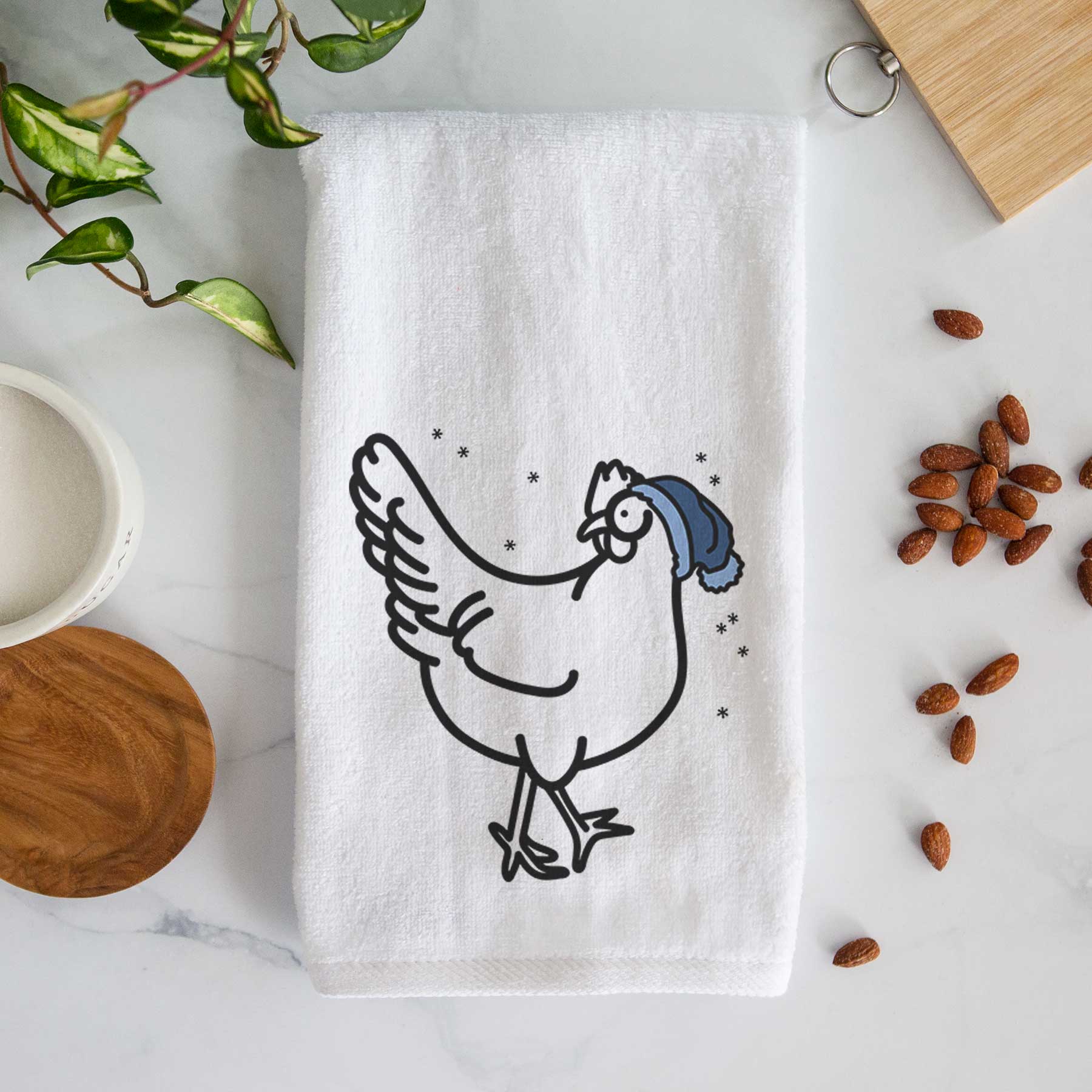 Frosty Chicken - Daisy - Decorative Hand Towel