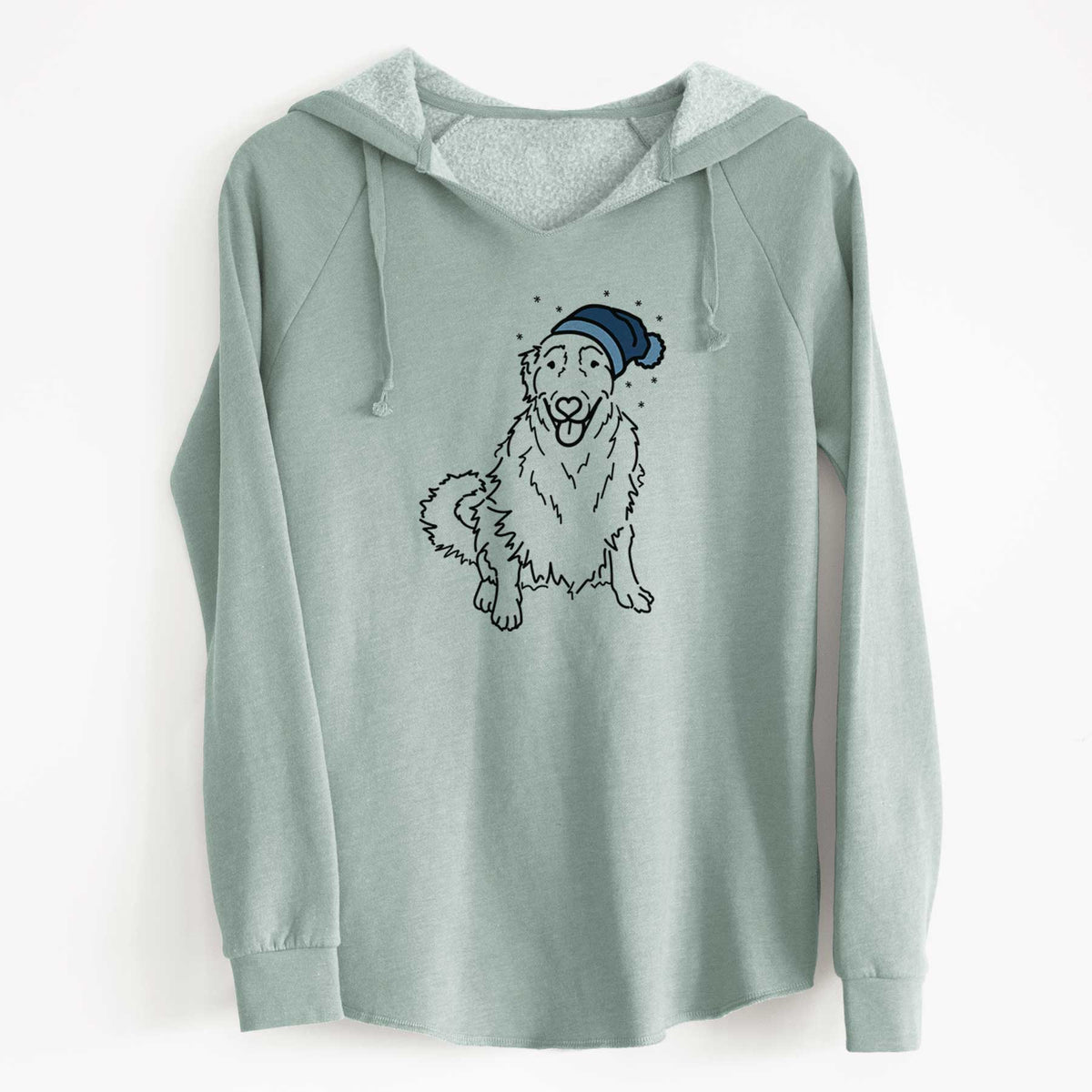 Frosty Golden Retriever - Daisy - Cali Wave Hooded Sweatshirt