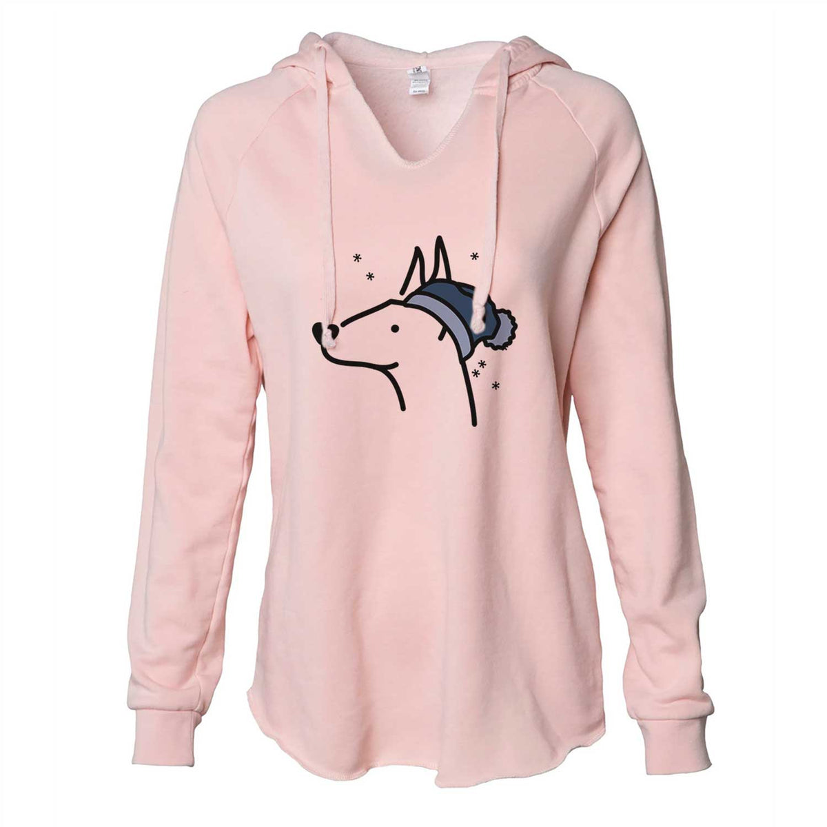 Frosty Doberman Pinscher - Cali Wave Hooded Sweatshirt