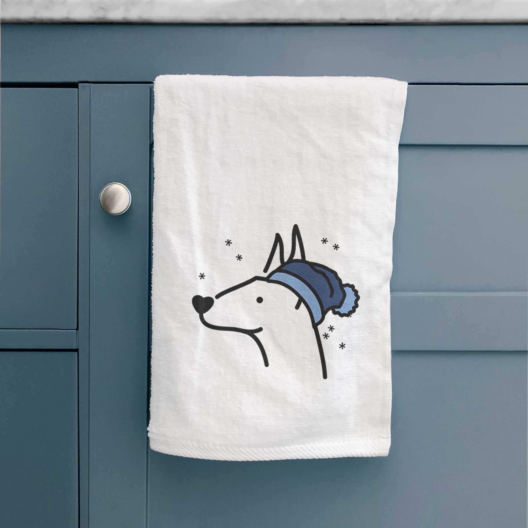 Frosty Doberman Pinscher - Decorative Hand Towel