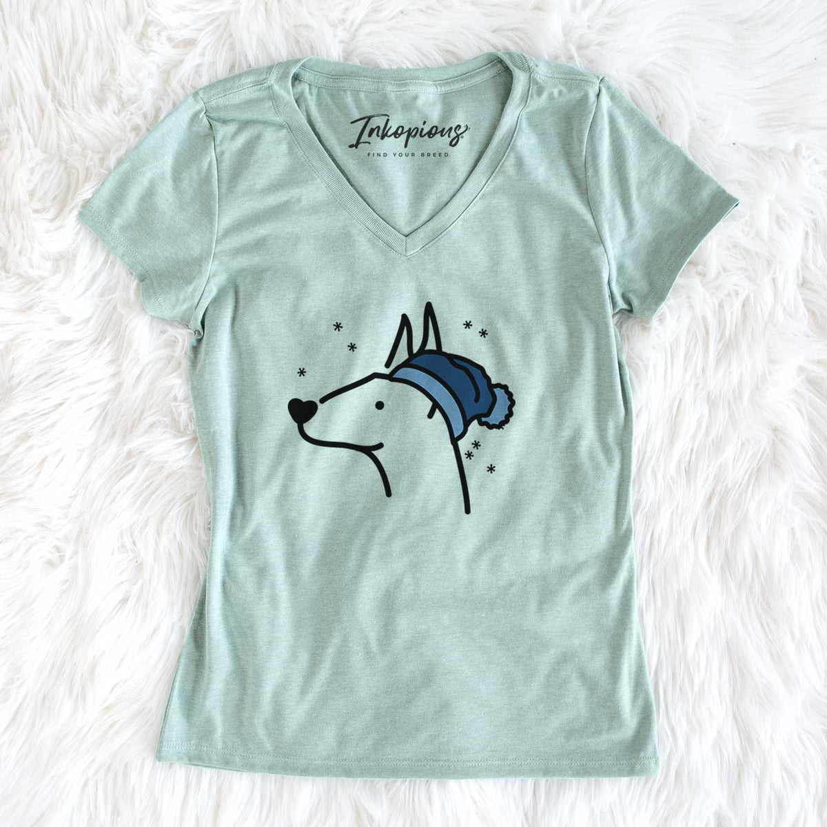 Frosty Doberman Pinscher - Women&#39;s V-neck Shirt