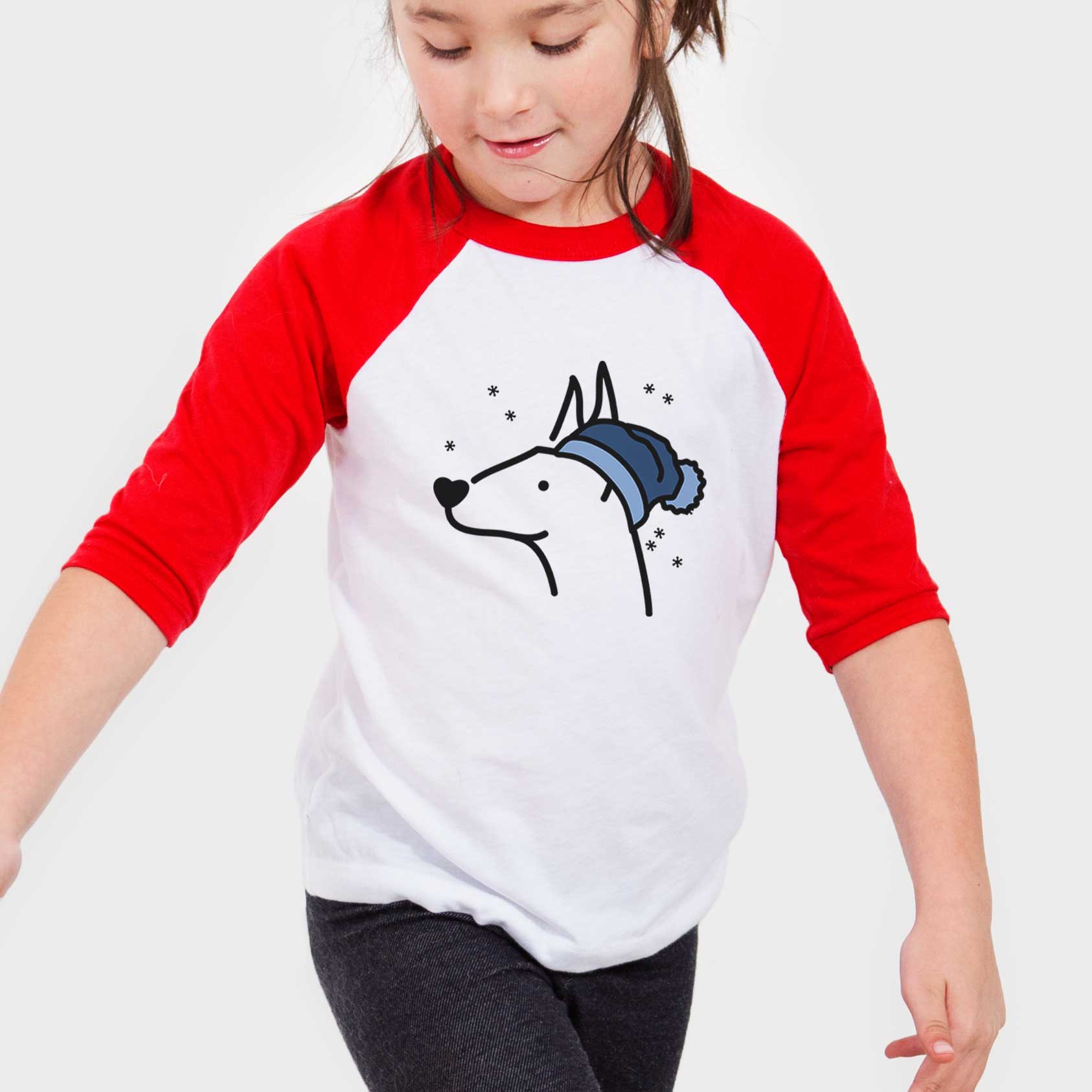 Frosty Doberman Pinscher - Youth 3/4 Long Sleeve