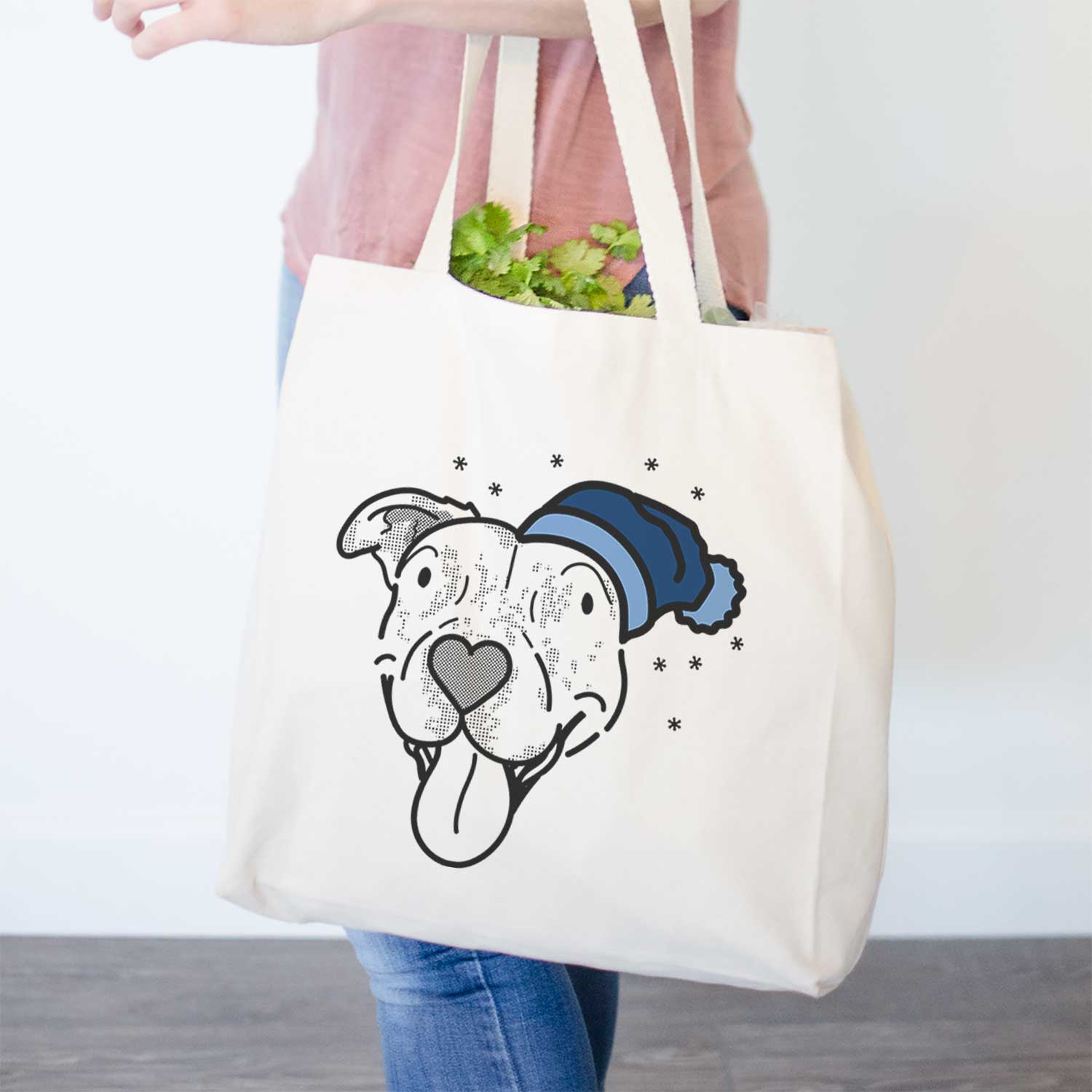 Frosty Pitbull Mix - Dottie - Tote Bag