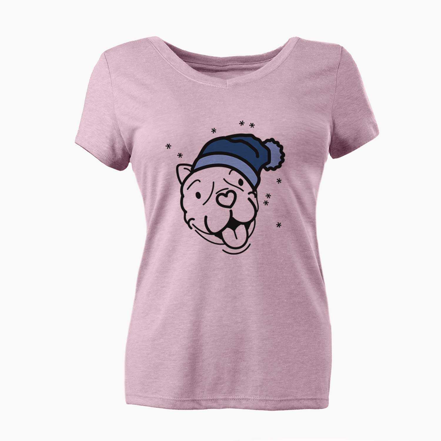 Frosty American Bulldog - Draco - Women's V-neck Shirt