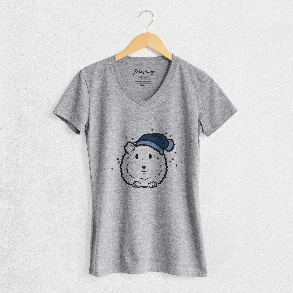 Frosty Guinea Pig - Duke - Women's V-neck Shirt