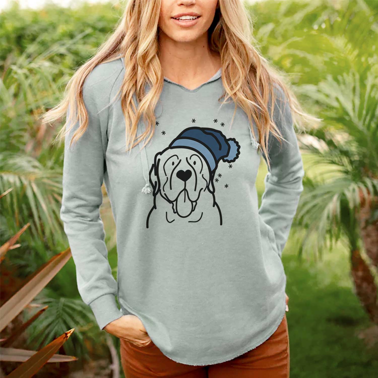 Frosty English Mastiff - Cali Wave Hooded Sweatshirt