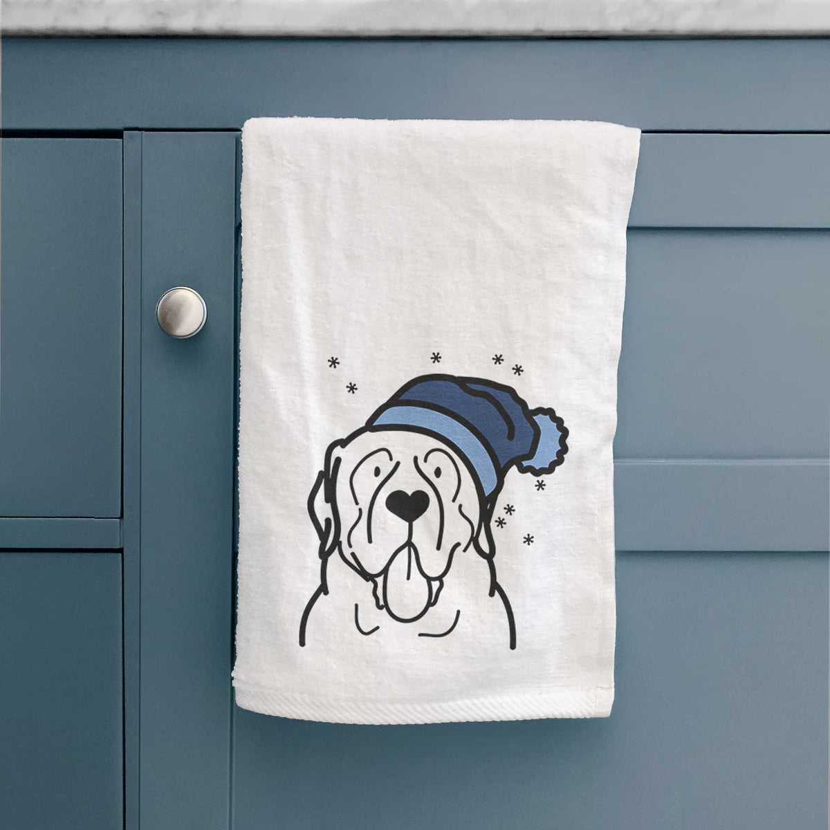 Frosty English Mastiff - Decorative Hand Towel