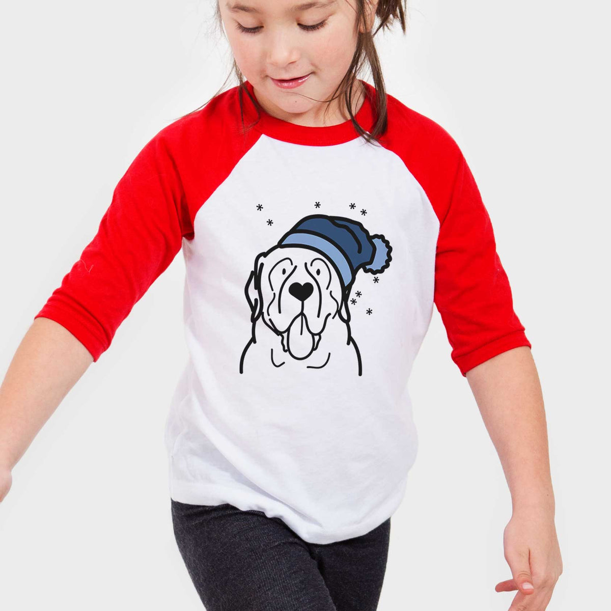 Frosty English Mastiff - Youth 3/4 Long Sleeve