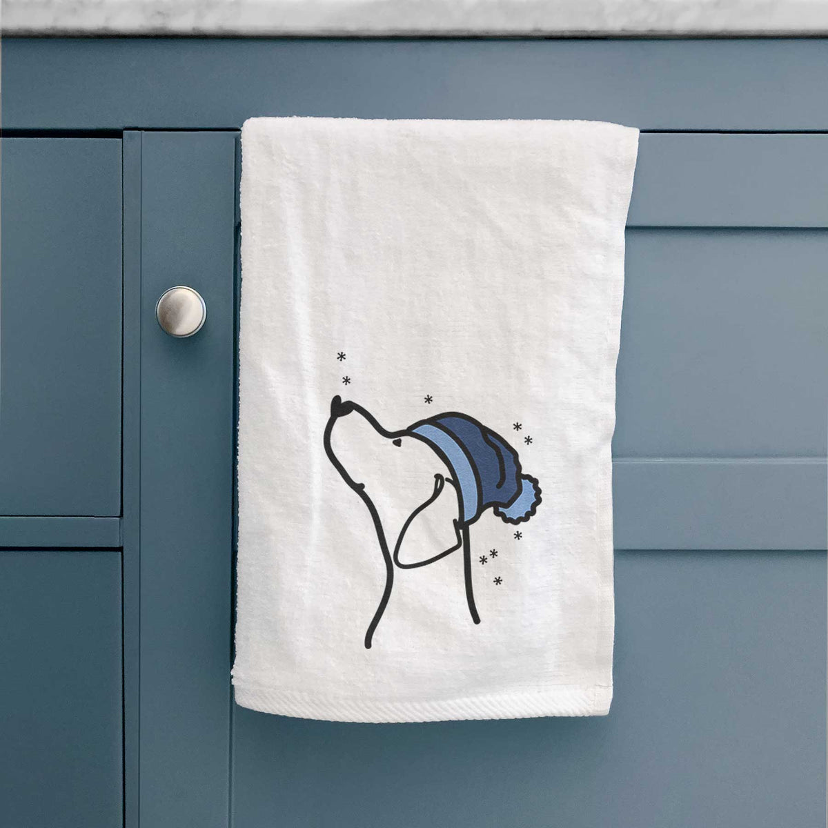 Frosty English Pointer Profile - Decorative Hand Towel