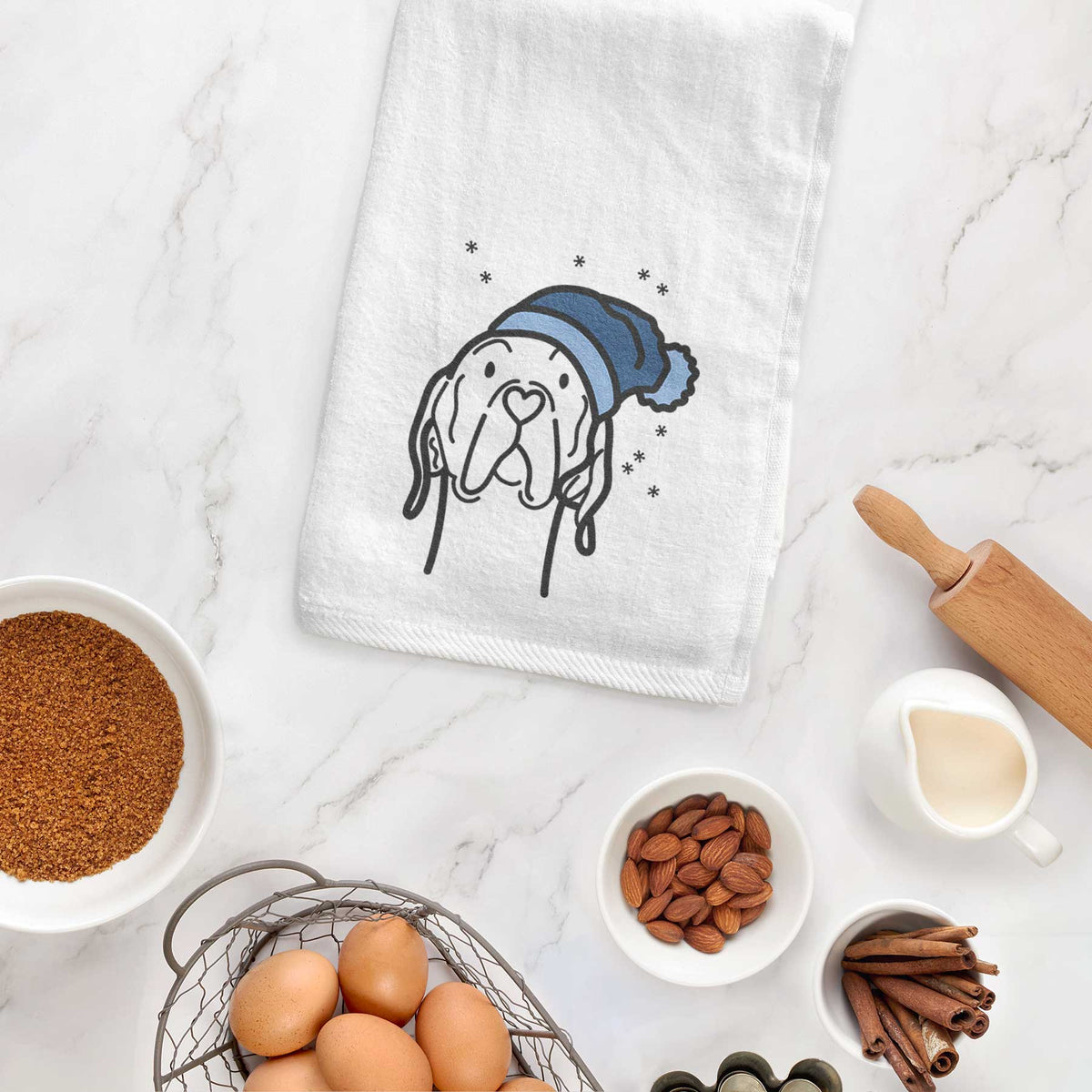 Frosty English Pointer - Decorative Hand Towel