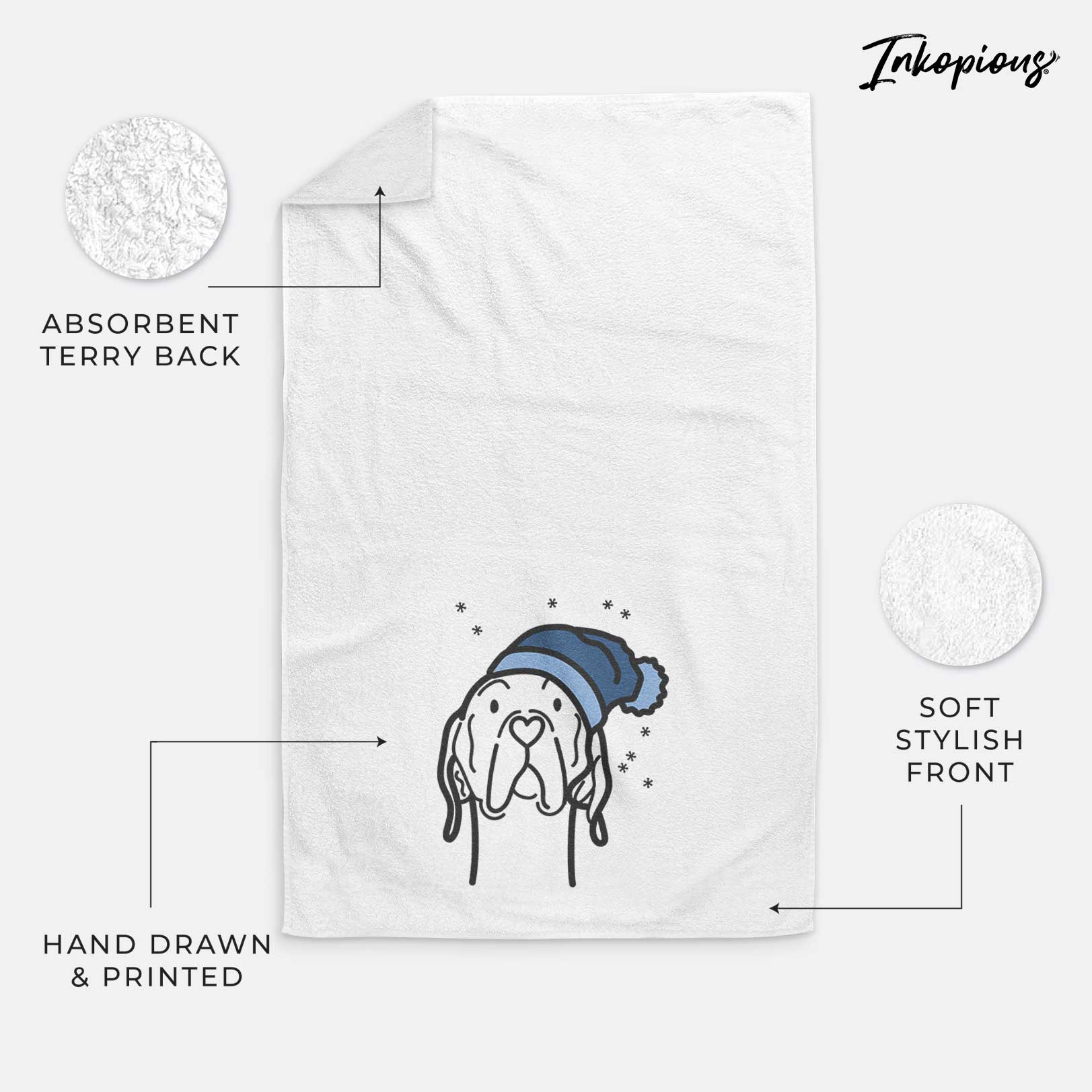 Frosty English Pointer - Decorative Hand Towel