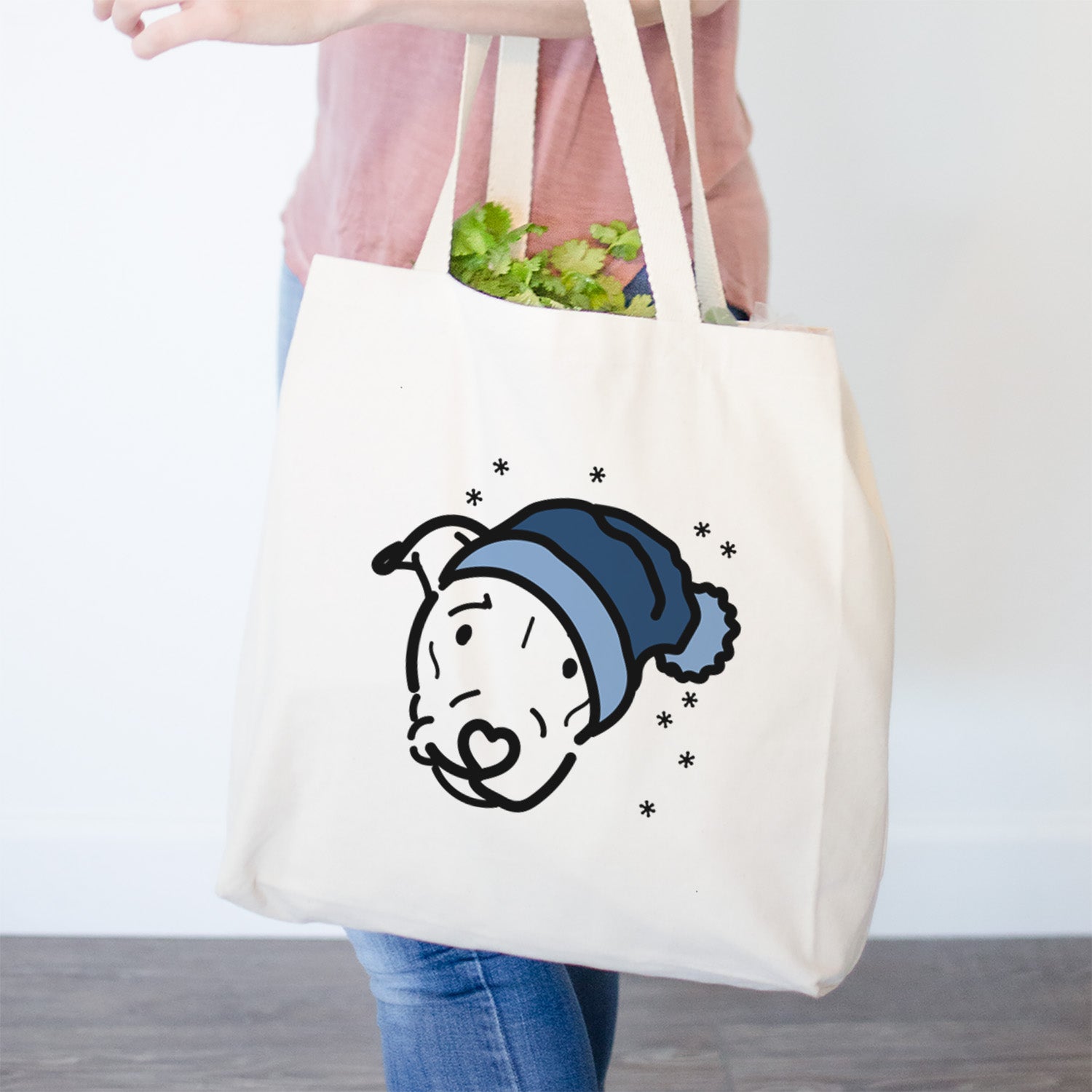 Frosty Pitbull Mix - Ernie - Tote Bag