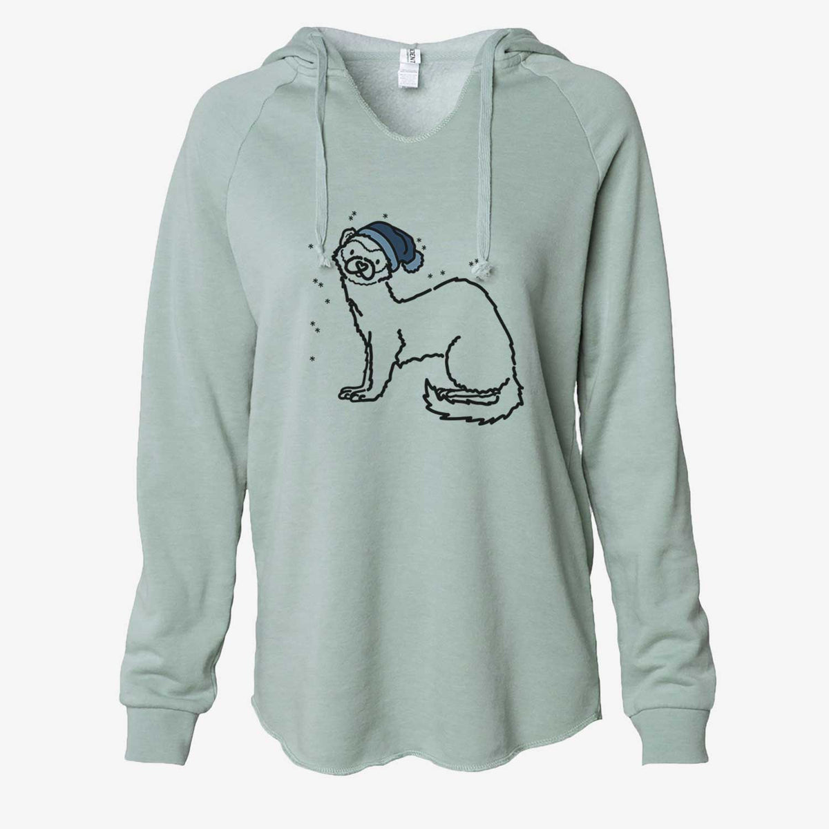 Frosty Ferret - Fern - Cali Wave Hooded Sweatshirt