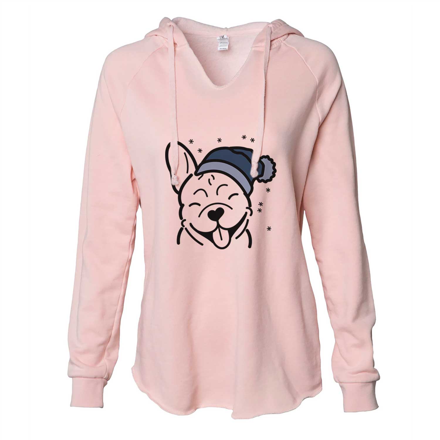 Frosty French Bulldog - Cali Wave Hooded Sweatshirt