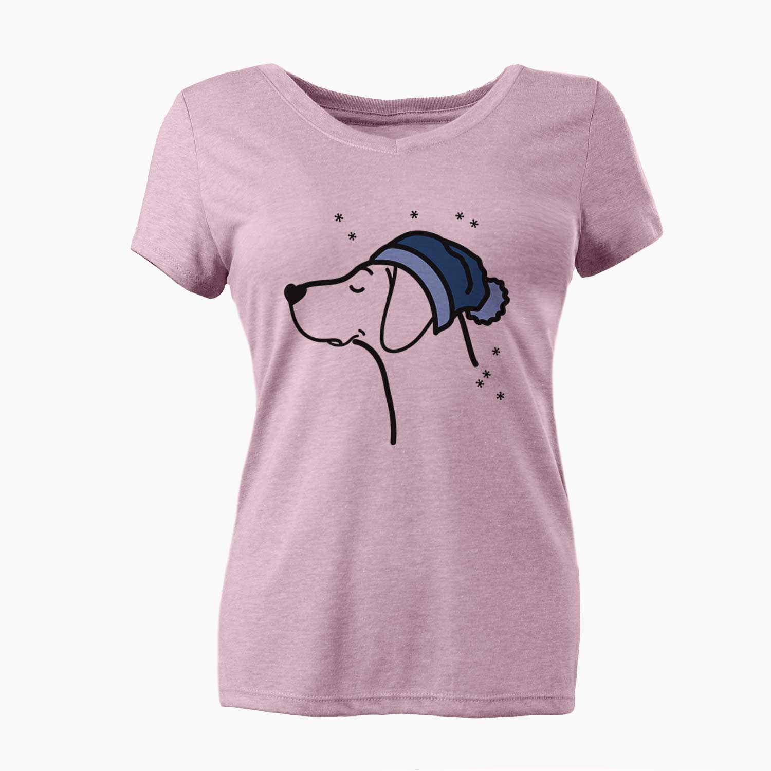 Frosty German Shorthaired Pointer - Women's V-neck Shirt