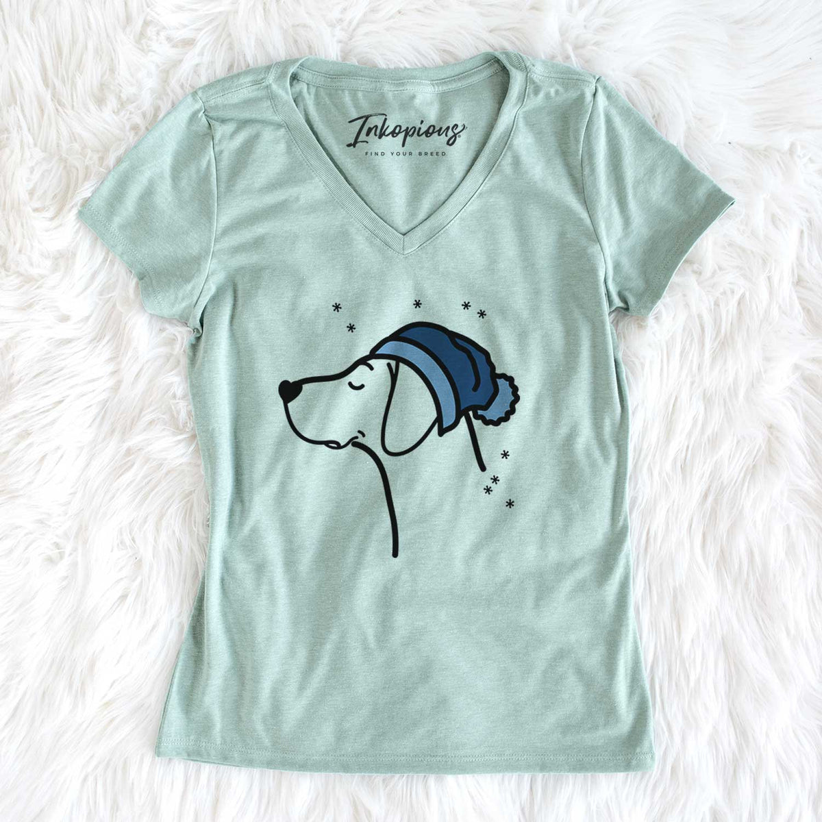 Frosty German Shorthaired Pointer - Women&#39;s V-neck Shirt