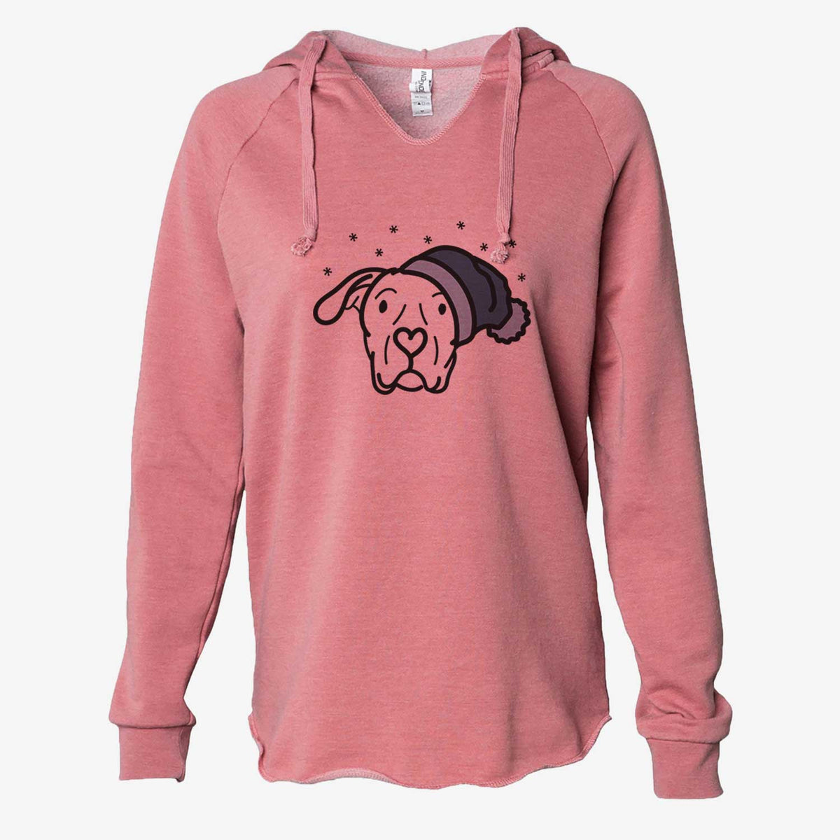 Frosty Dogo Argentino - Genevieve - Cali Wave Hooded Sweatshirt