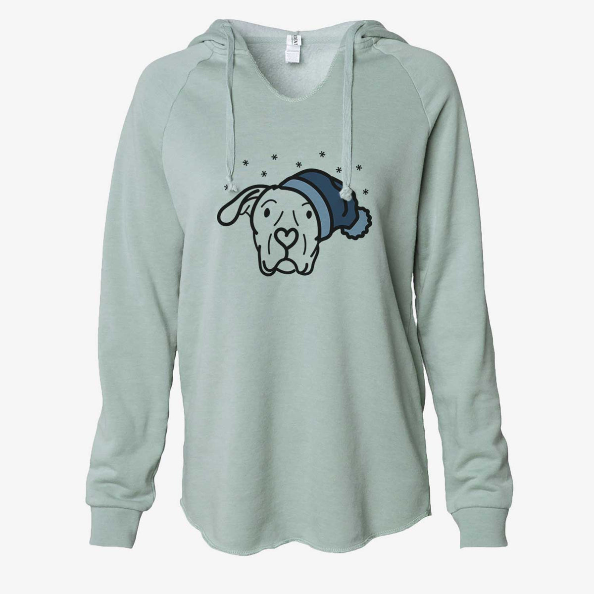 Frosty Dogo Argentino - Genevieve - Cali Wave Hooded Sweatshirt