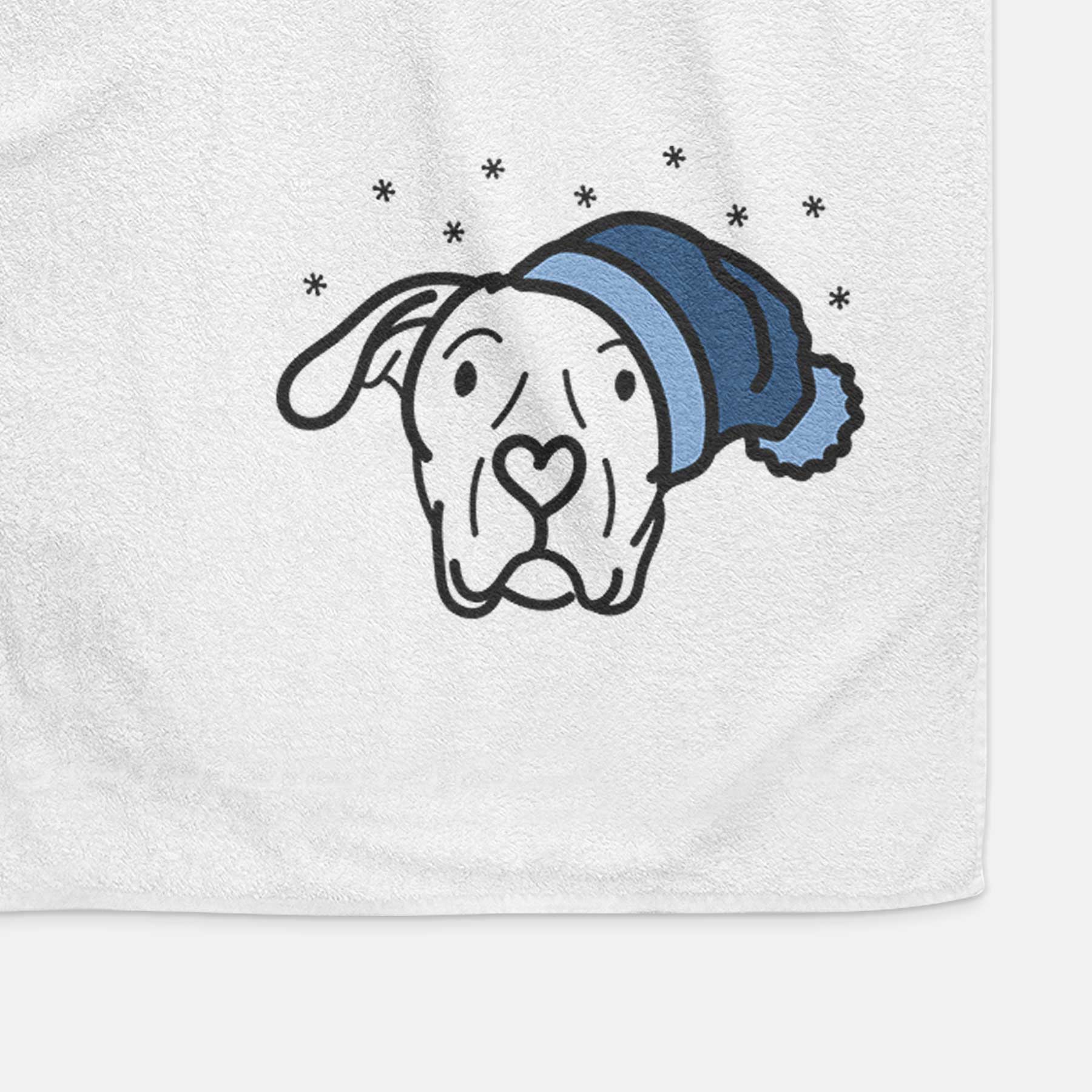 Frosty Dogo Argentino - Genevieve - Decorative Hand Towel