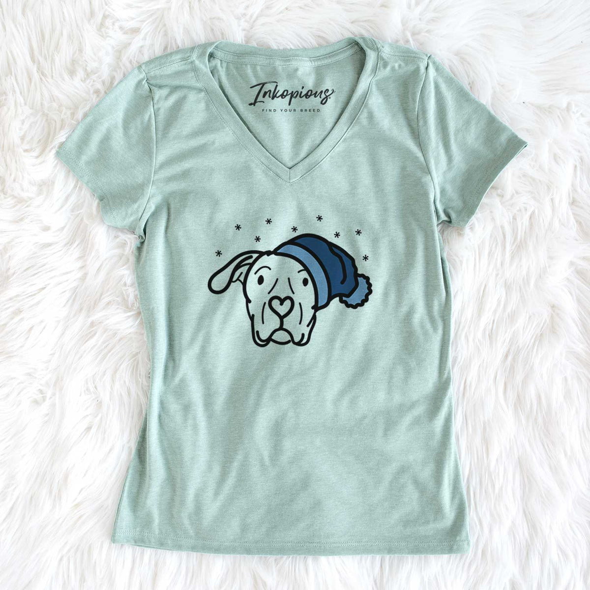 Frosty Dogo Argentino - Genevieve - Women&#39;s V-neck Shirt