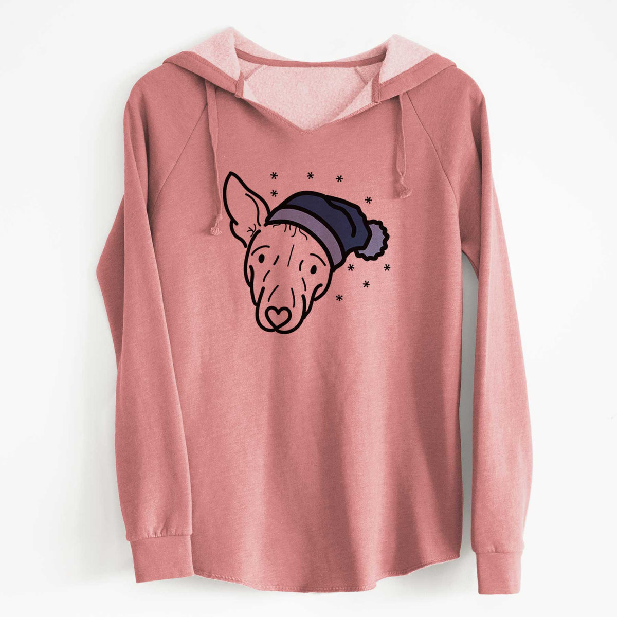 Frosty American Hairless Terrier - Georgia - Cali Wave Hooded Sweatshirt