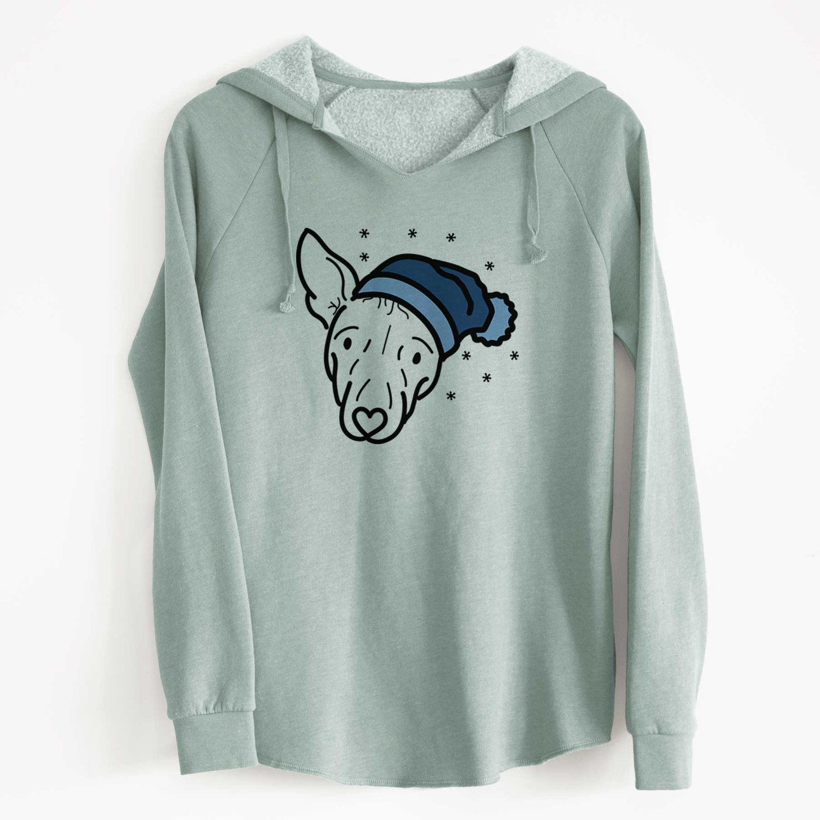 Frosty American Hairless Terrier - Georgia - Cali Wave Hooded Sweatshirt