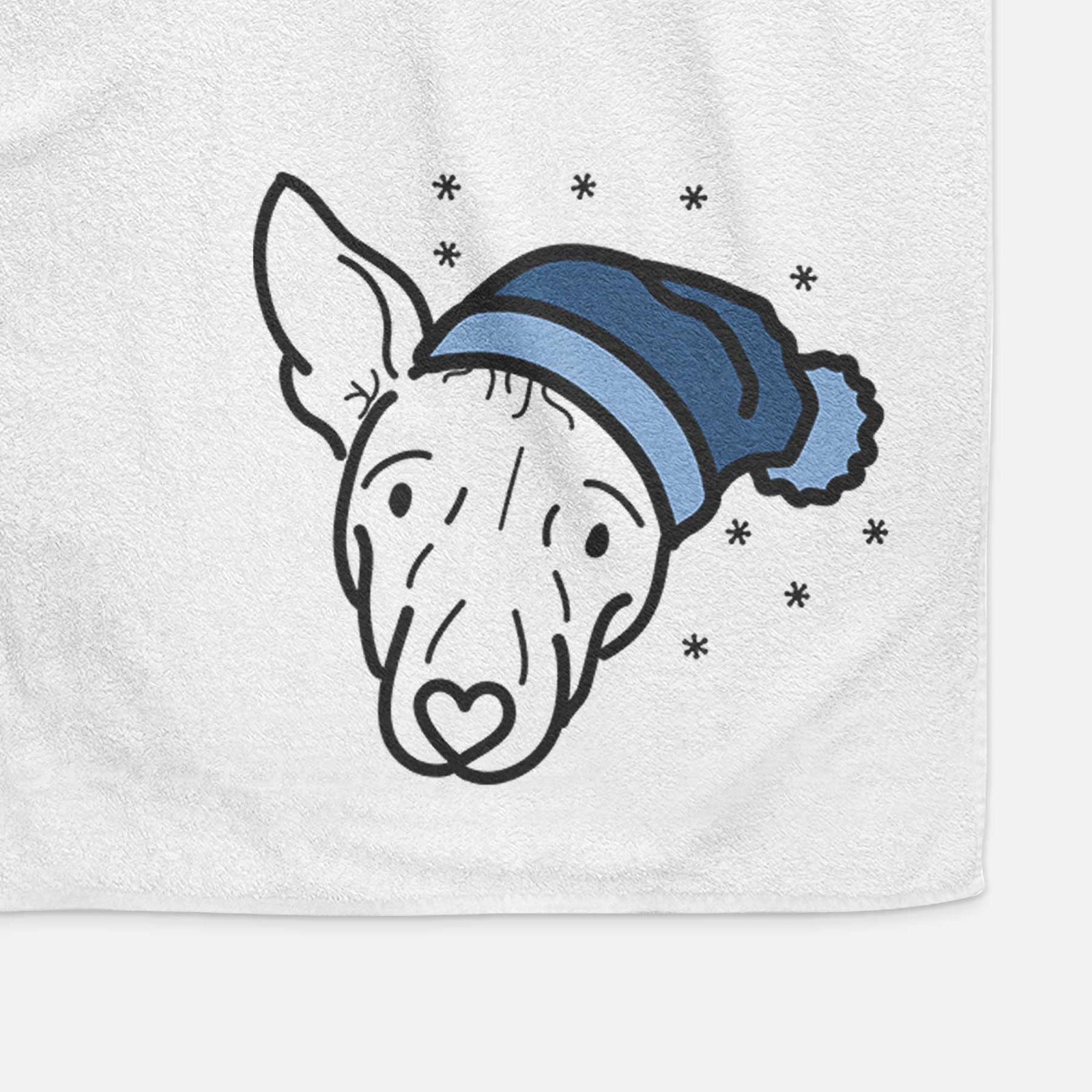 Frosty American Hairless Terrier - Georgia - Decorative Hand Towel