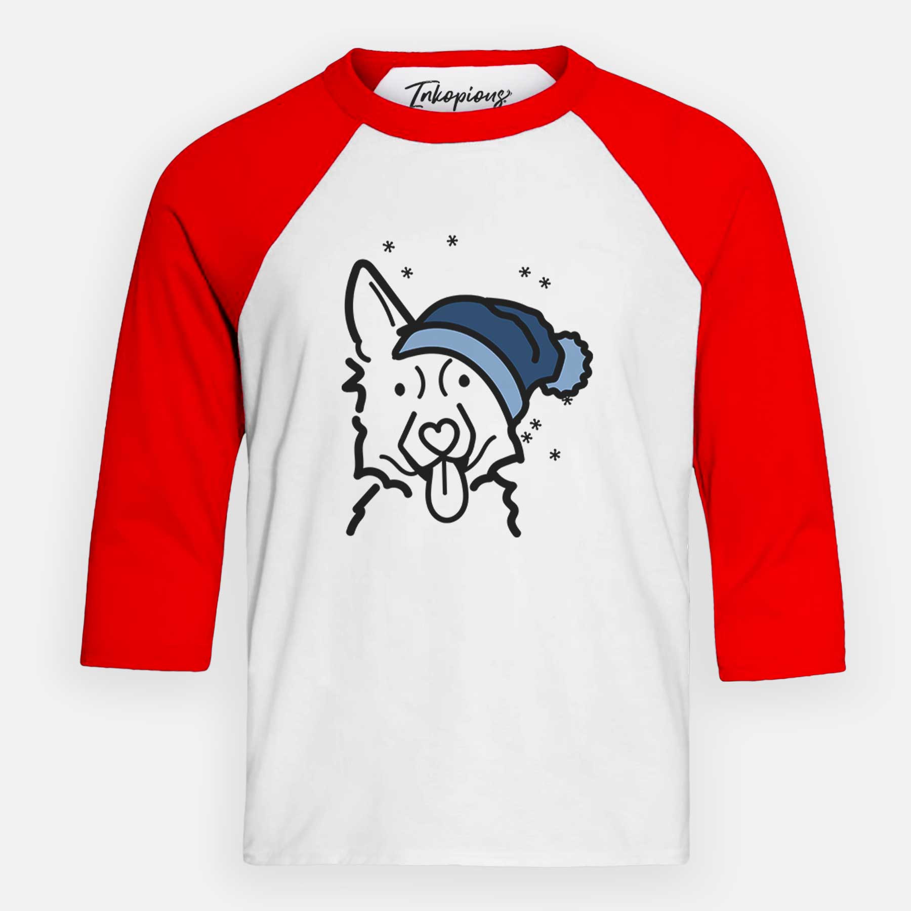 Frosty German Shepherd - Youth 3/4 Long Sleeve