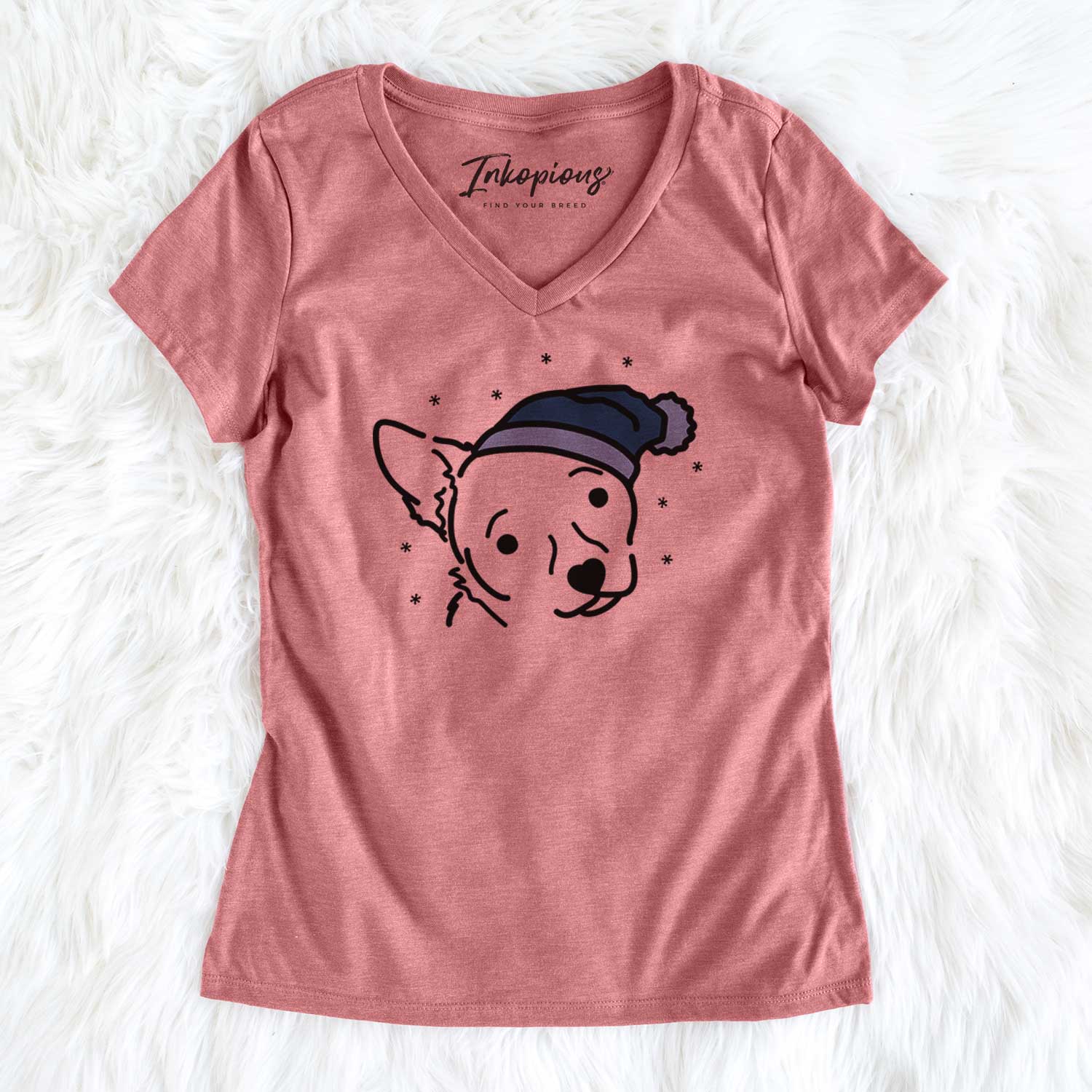 Frosty Chihuahua Mix - GiGi - Women's V-neck Shirt