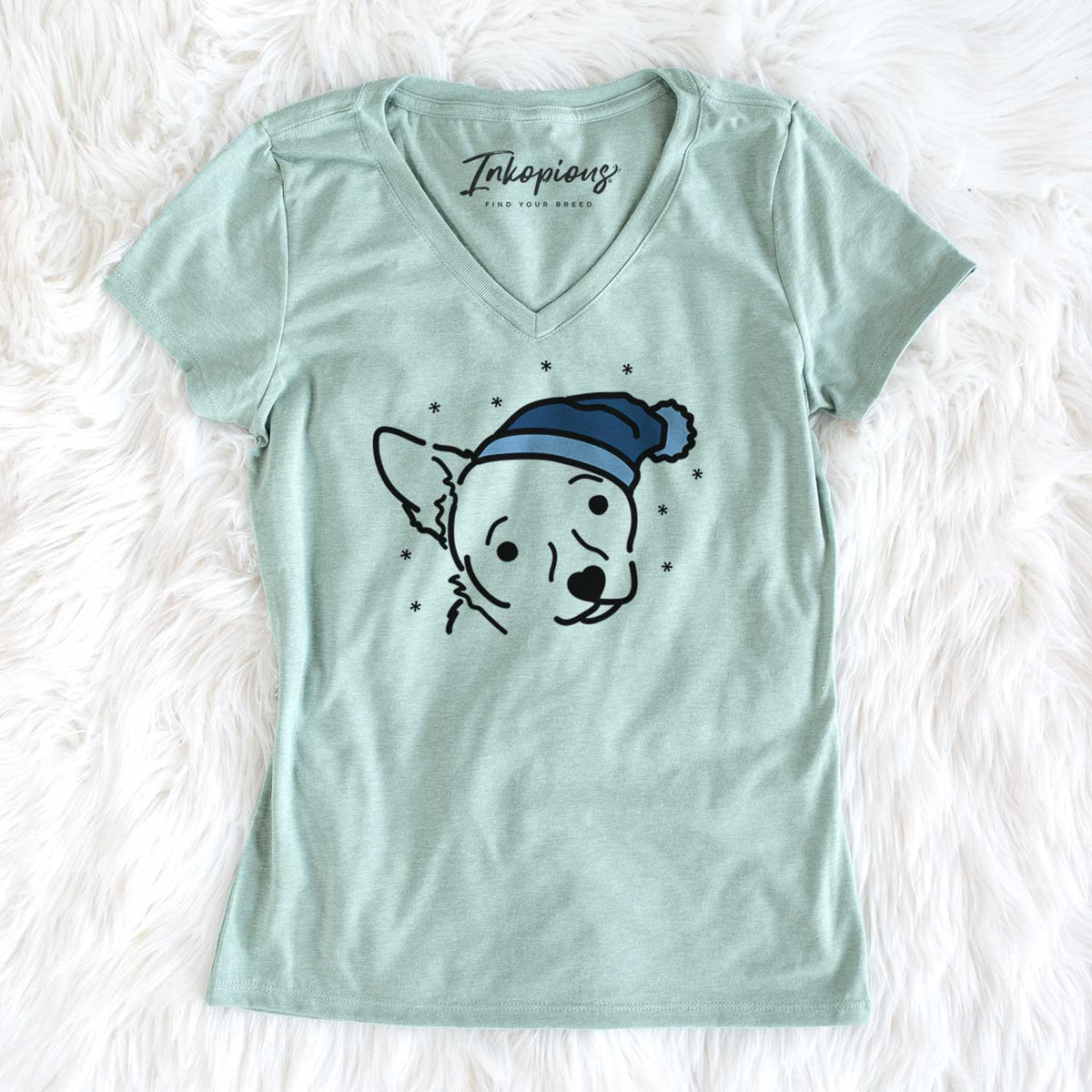 Frosty Chihuahua Mix - GiGi - Women&#39;s V-neck Shirt