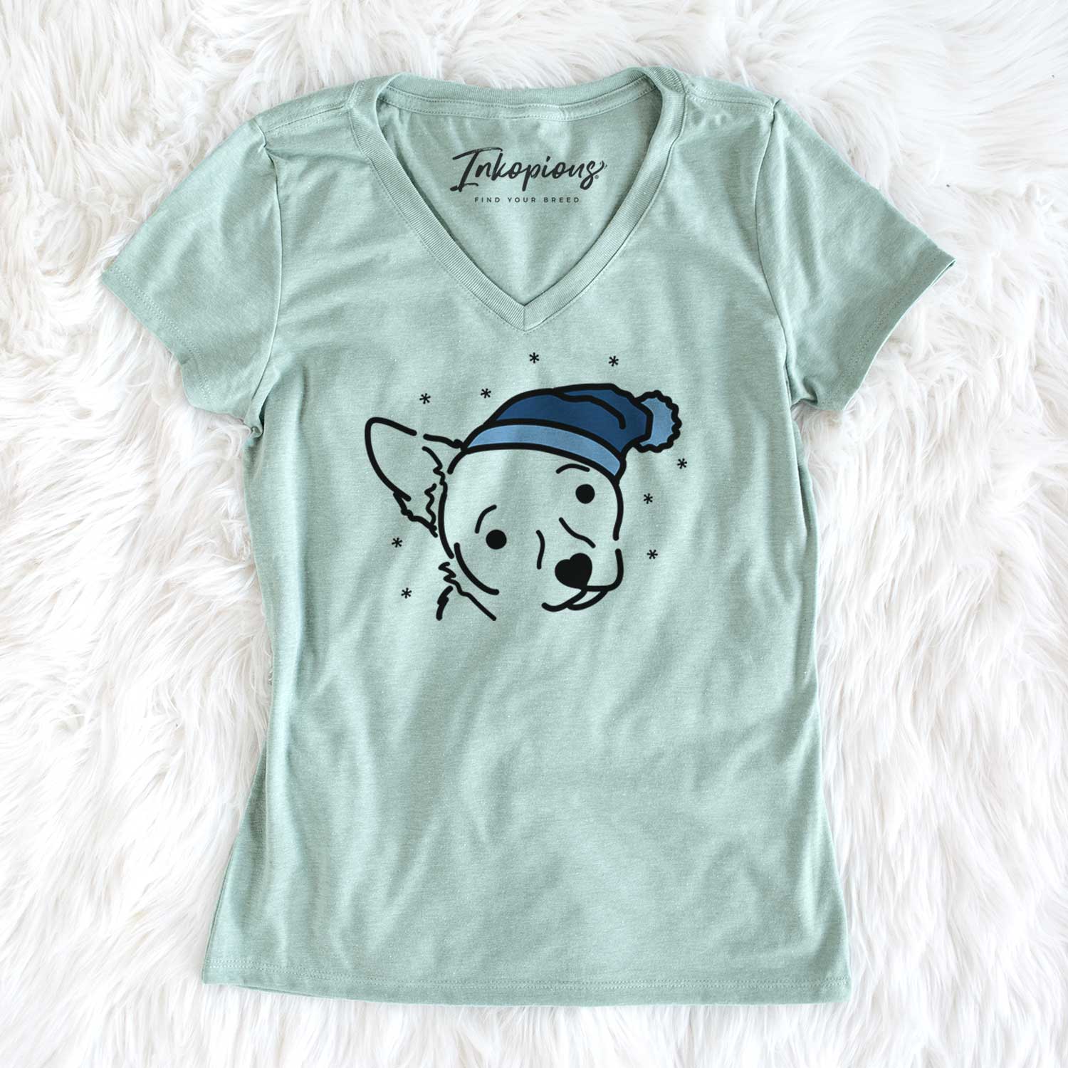 Frosty Chihuahua Mix - GiGi - Women's V-neck Shirt