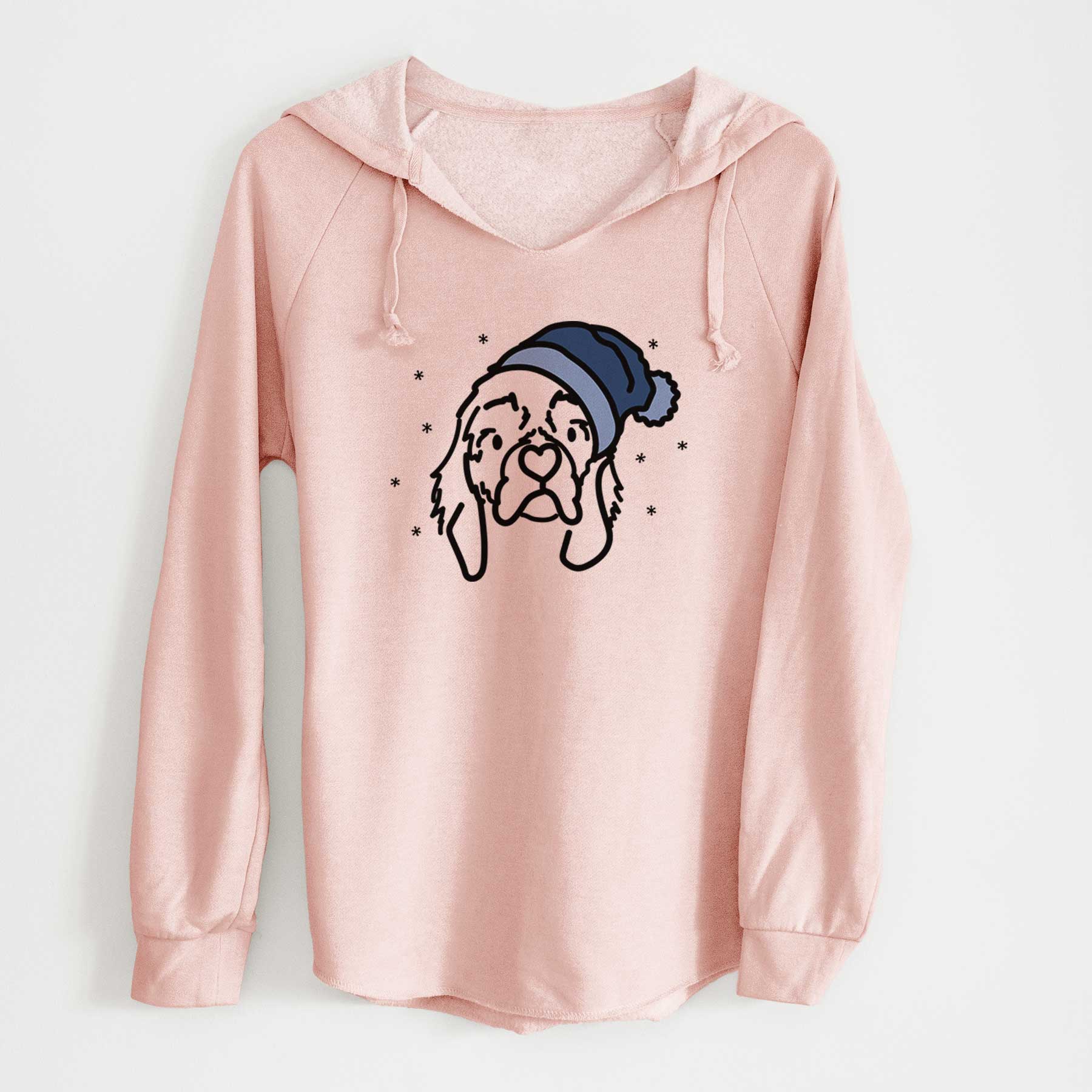 Frosty Cocker Spaniel - GiGi - Cali Wave Hooded Sweatshirt