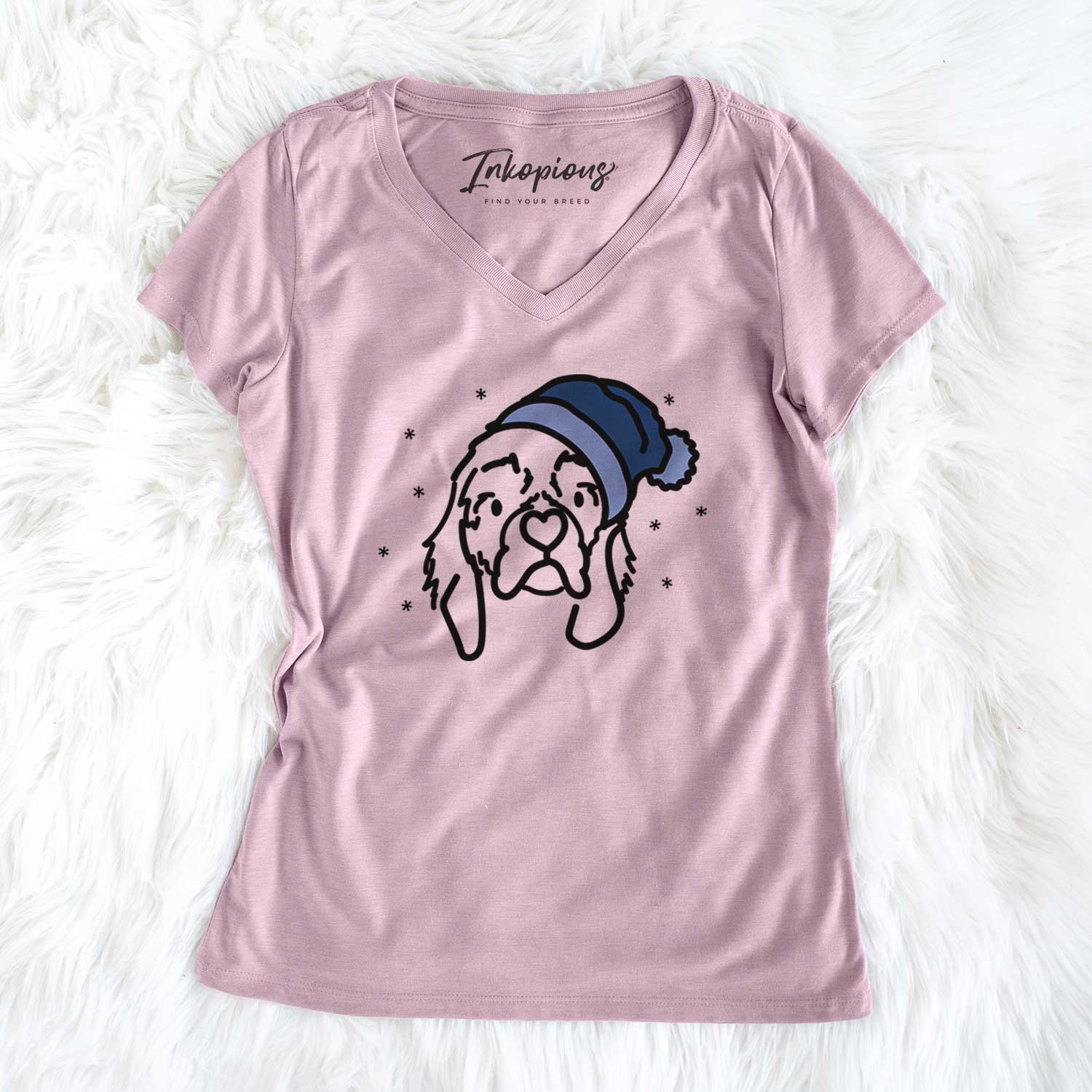 Frosty Cocker Spaniel - GiGi - Women's V-neck Shirt