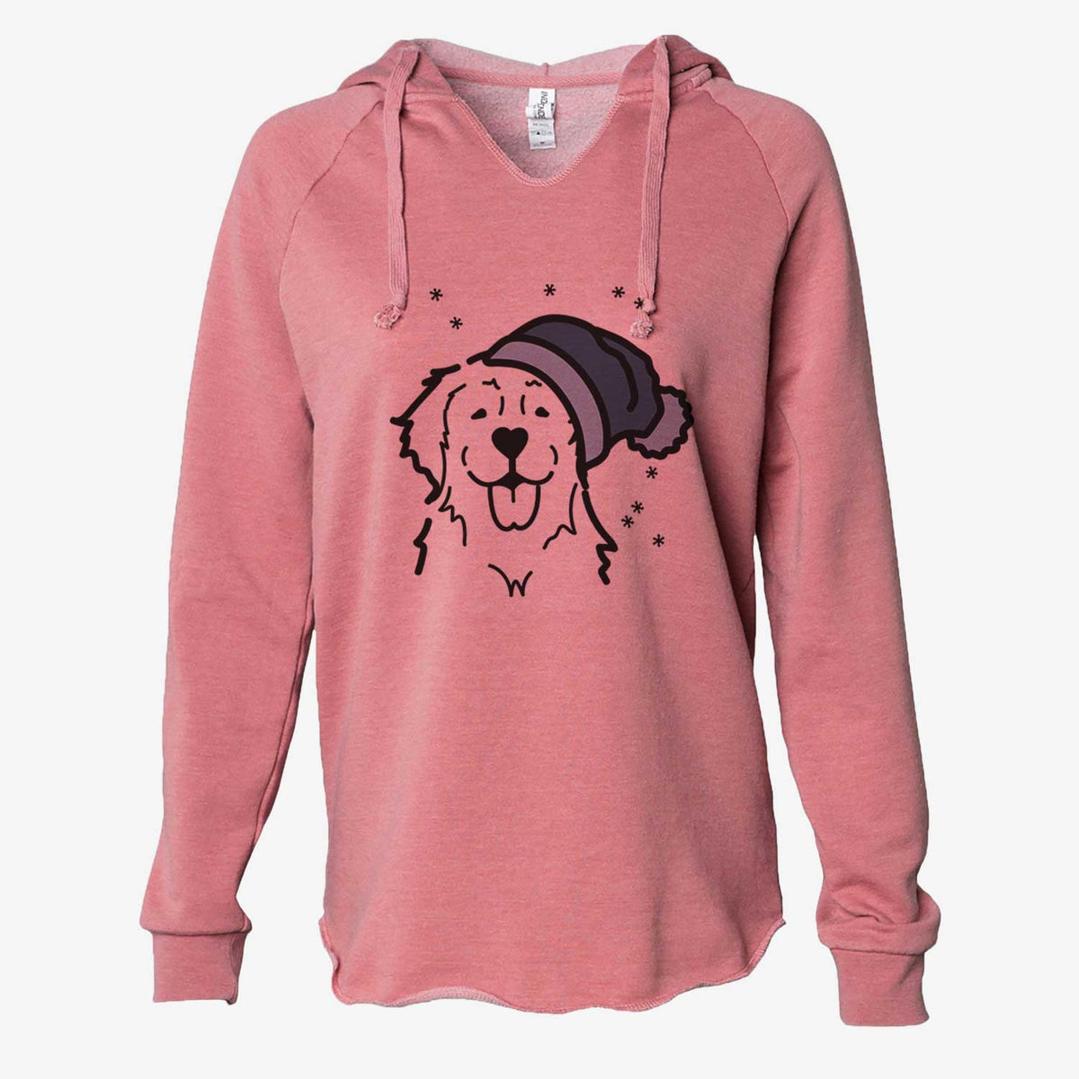 Frosty Golden Retriever - Cali Wave Hooded Sweatshirt