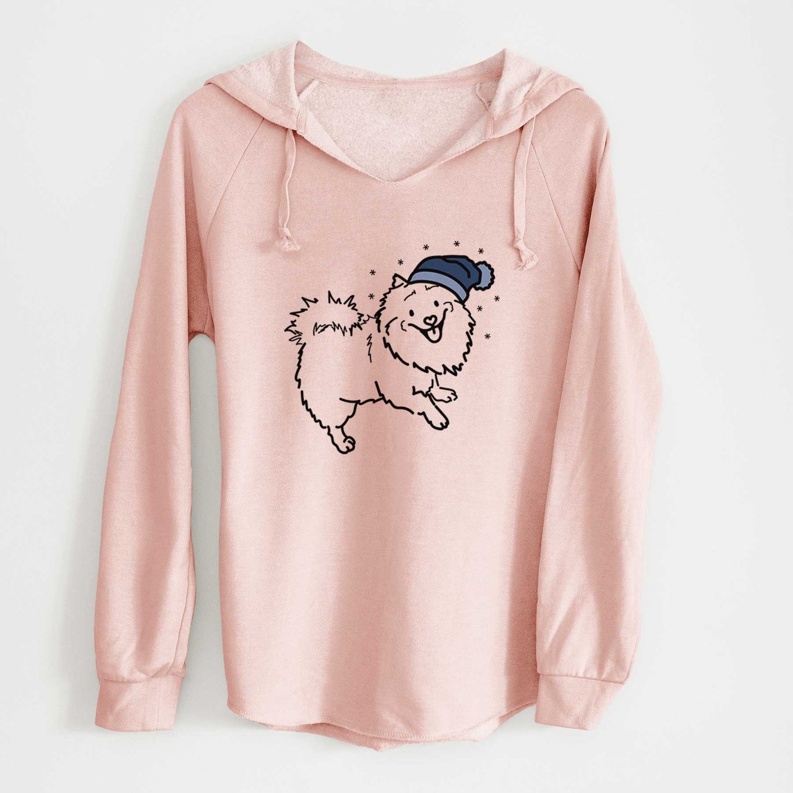 Frosty Pomeranian Mix - Goldie - Cali Wave Hooded Sweatshirt