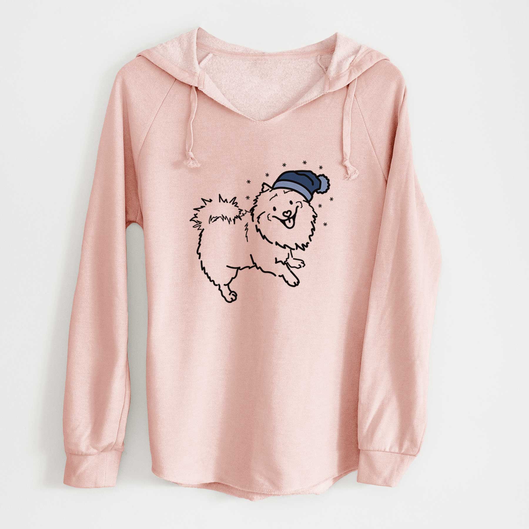 Frosty Pomeranian Mix - Goldie - Cali Wave Hooded Sweatshirt