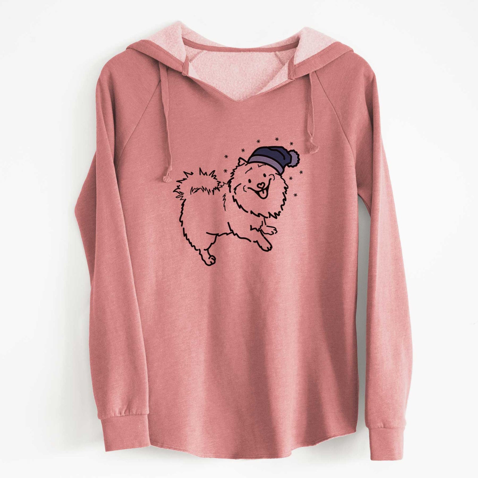 Frosty Pomeranian Mix - Goldie - Cali Wave Hooded Sweatshirt