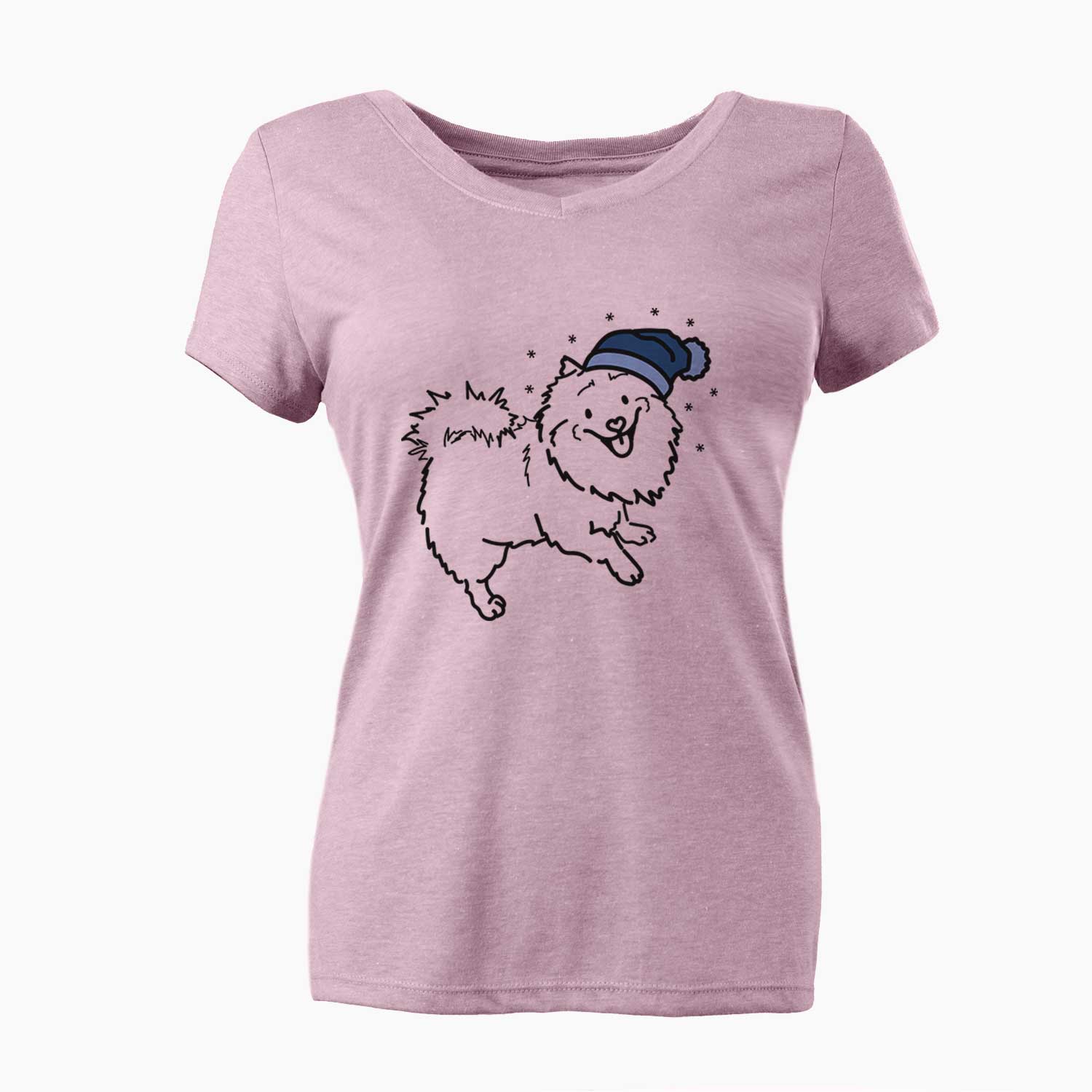 Frosty Pomeranian Mix - Goldie - Women's V-neck Shirt