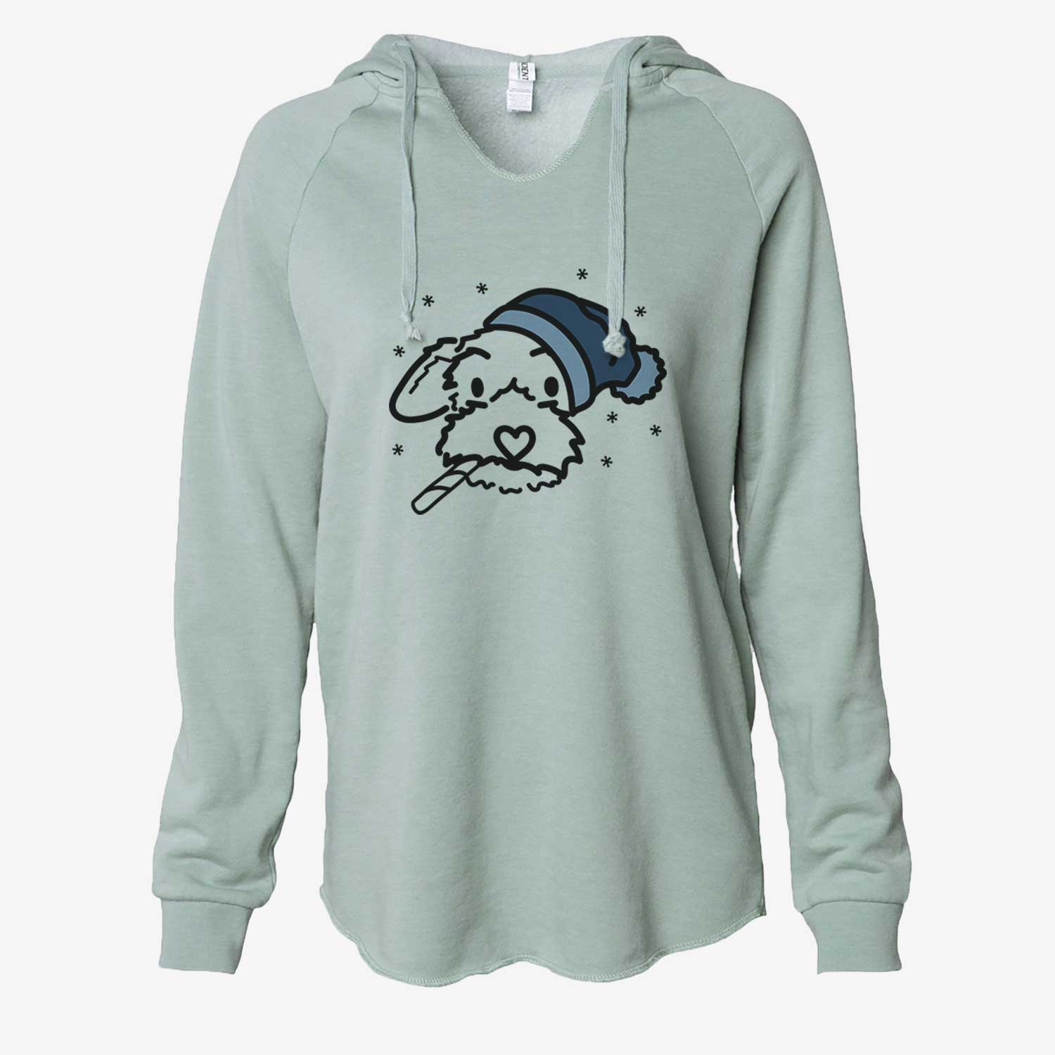 Frosty Poodle Mix - Gomer - Cali Wave Hooded Sweatshirt